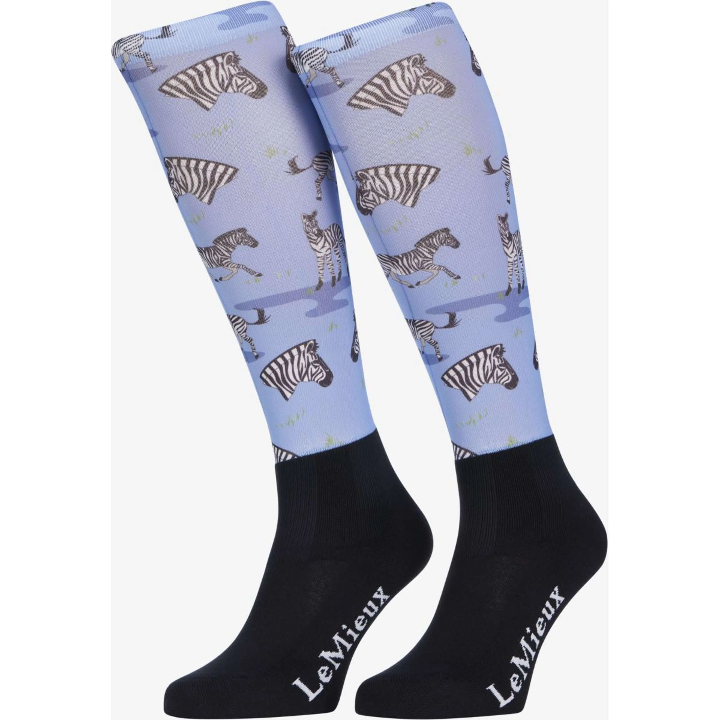 LeMieux Socken Footsie Zebra Schwarz/Blau