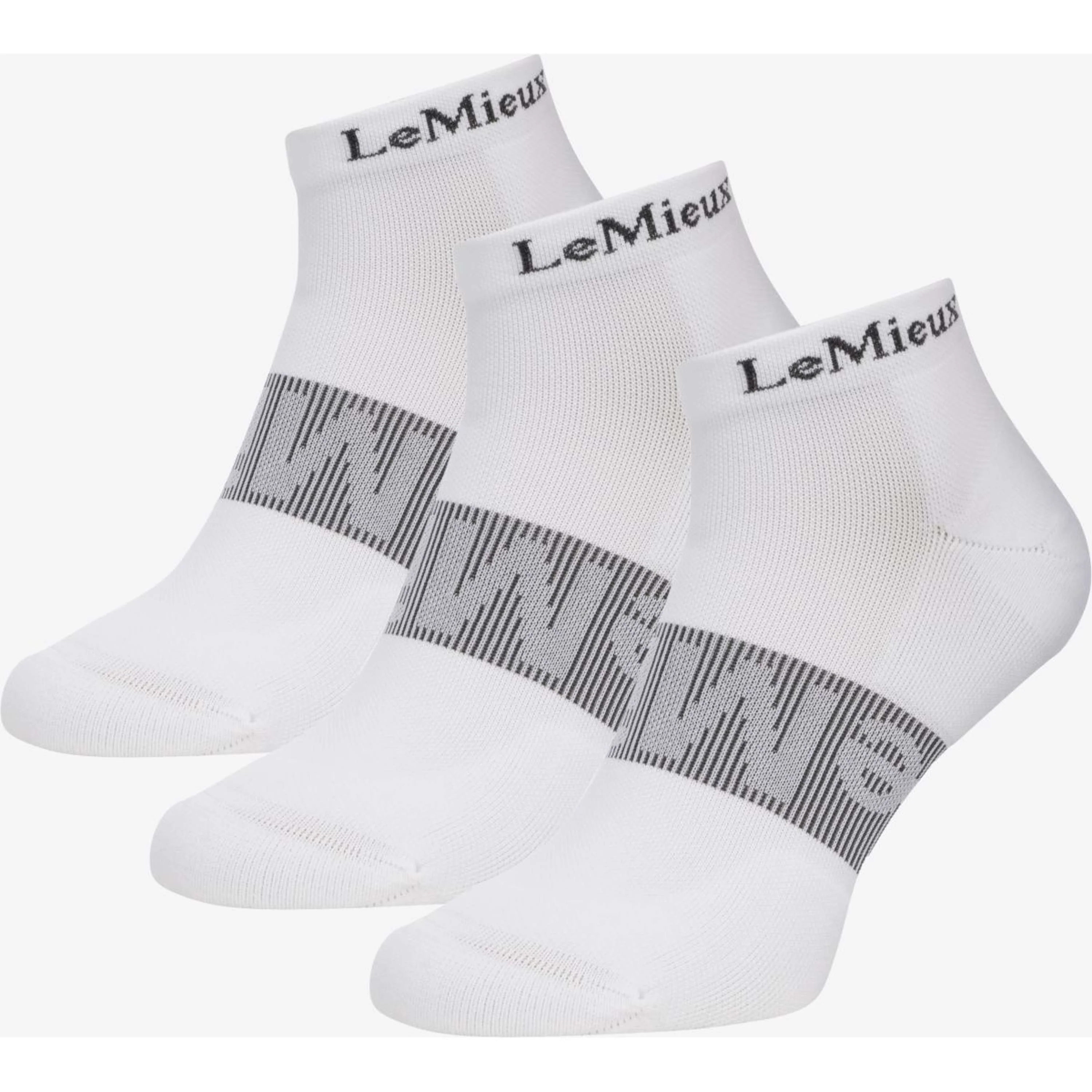 LeMieux Socken Trainer 3 Pack Weiß - Image 2