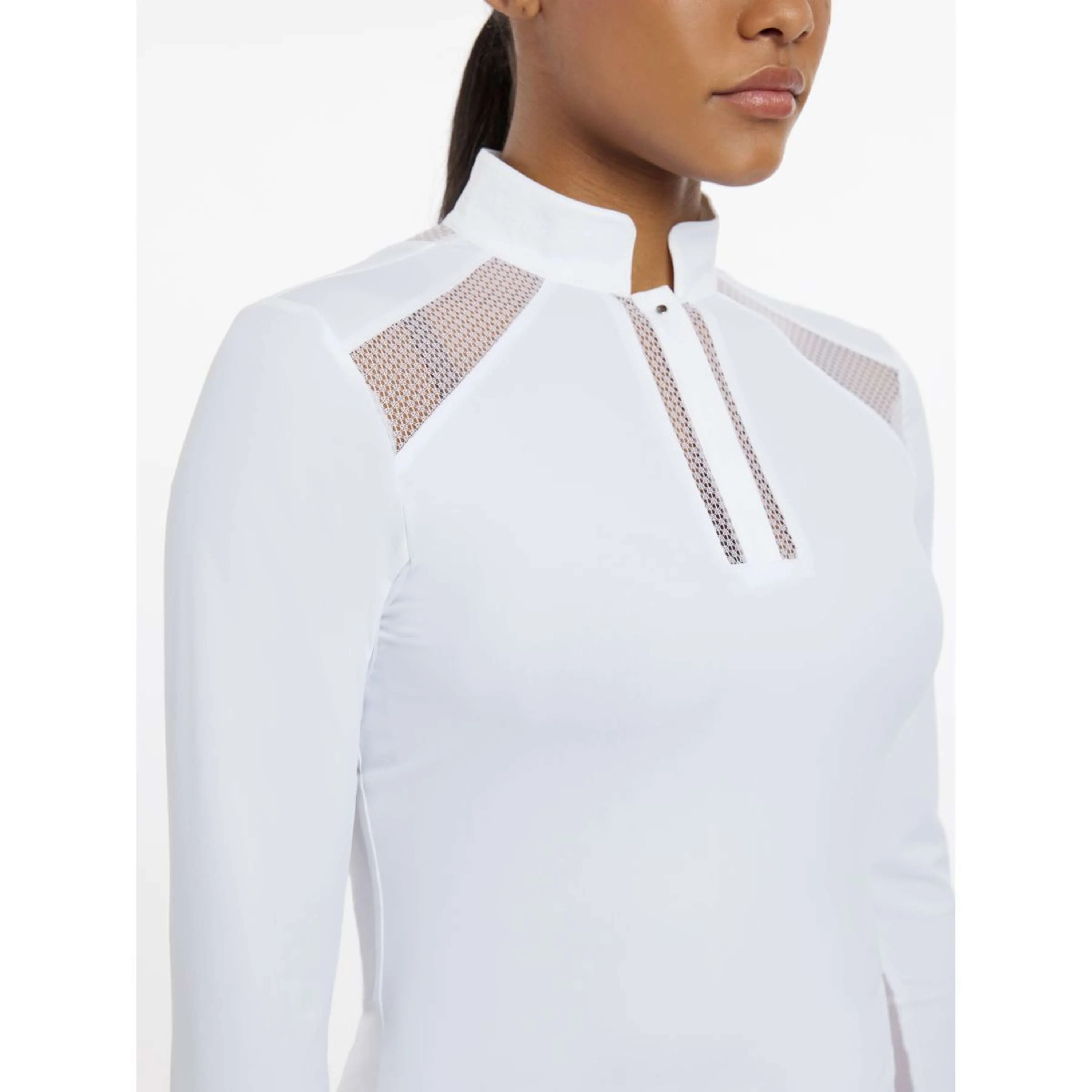 LeMieux Turniershirt Camille Lange Ärmel Weiß - Image 2