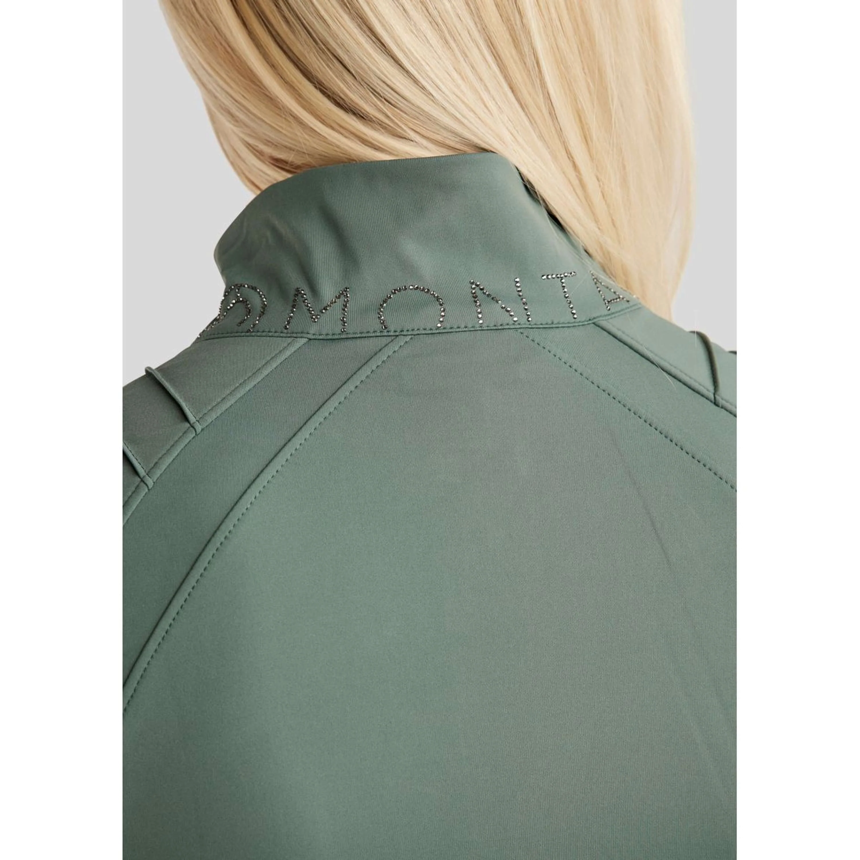 Montar Jack MoPearl Pintuck Gun Metal Crystals Jade - Image 6