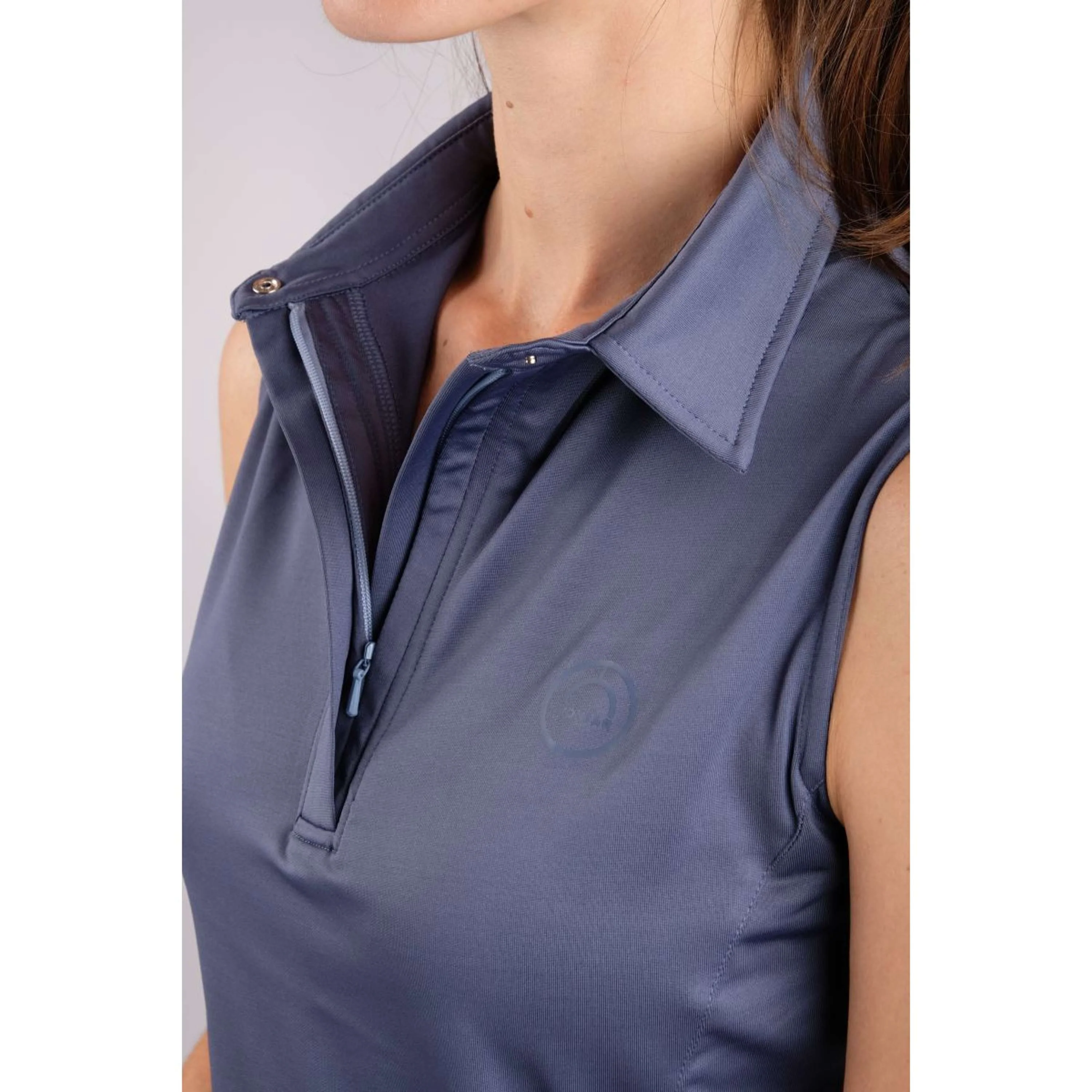 Montar Poloshirt Fiona Ärmellos Ozeanblau - Image 2