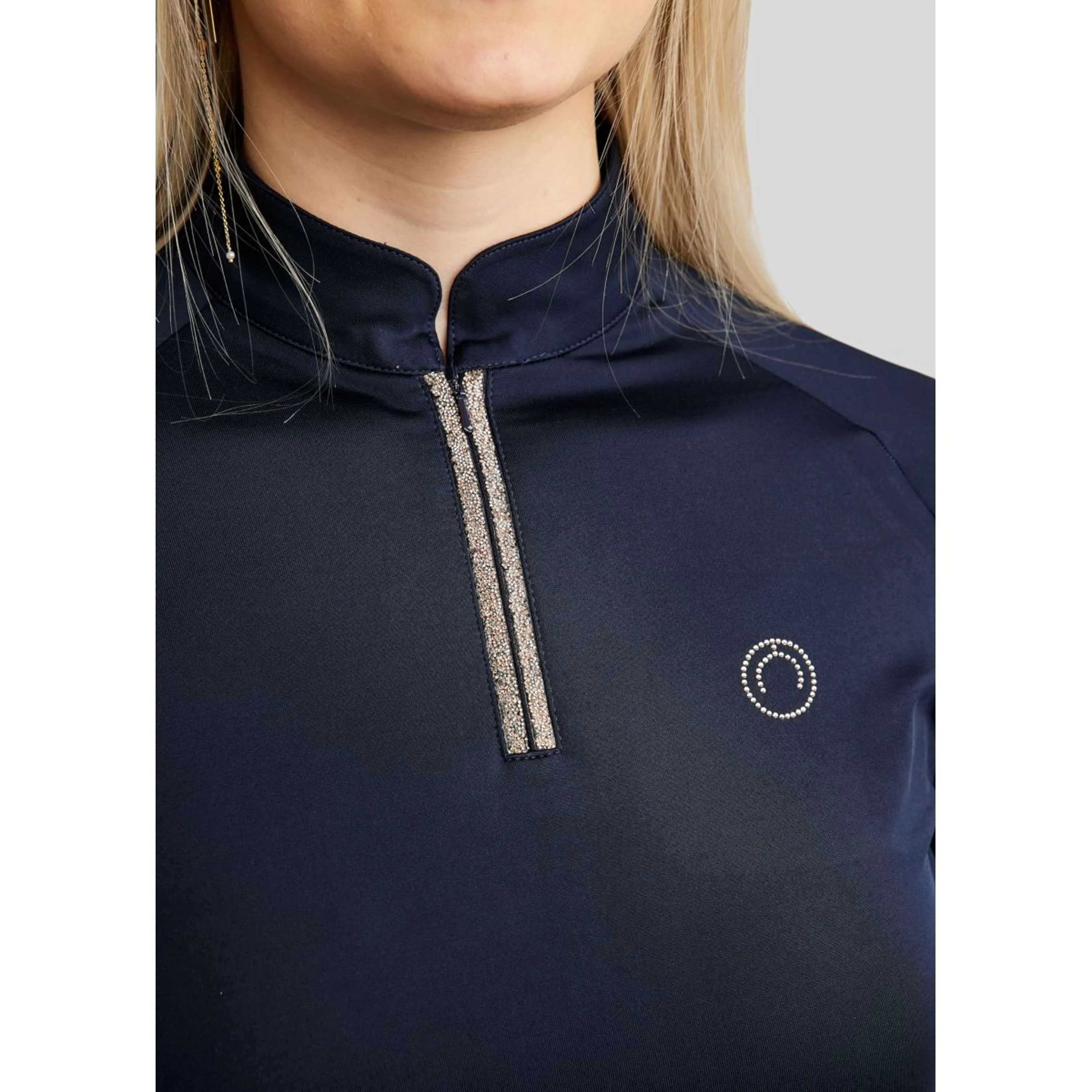 Montar Poloshirt MoLila Champagne Crystals Navy - Image 3
