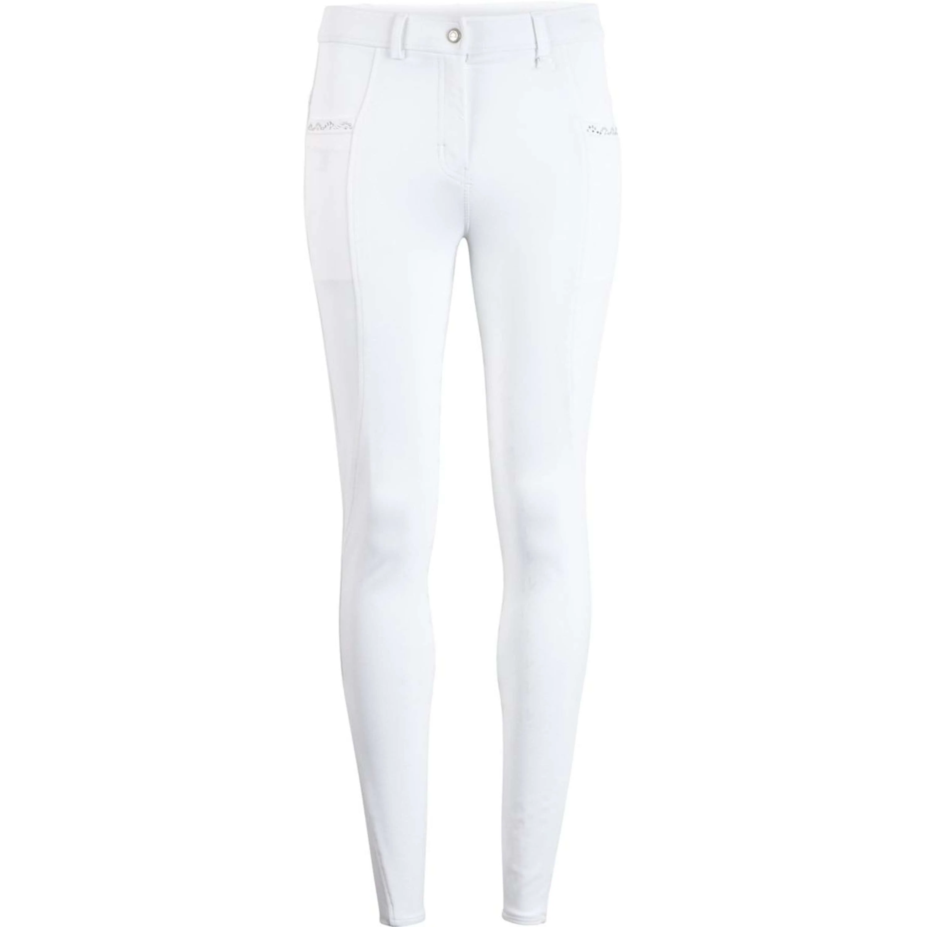 Montar Reithose Crystal Full Grip Weiß