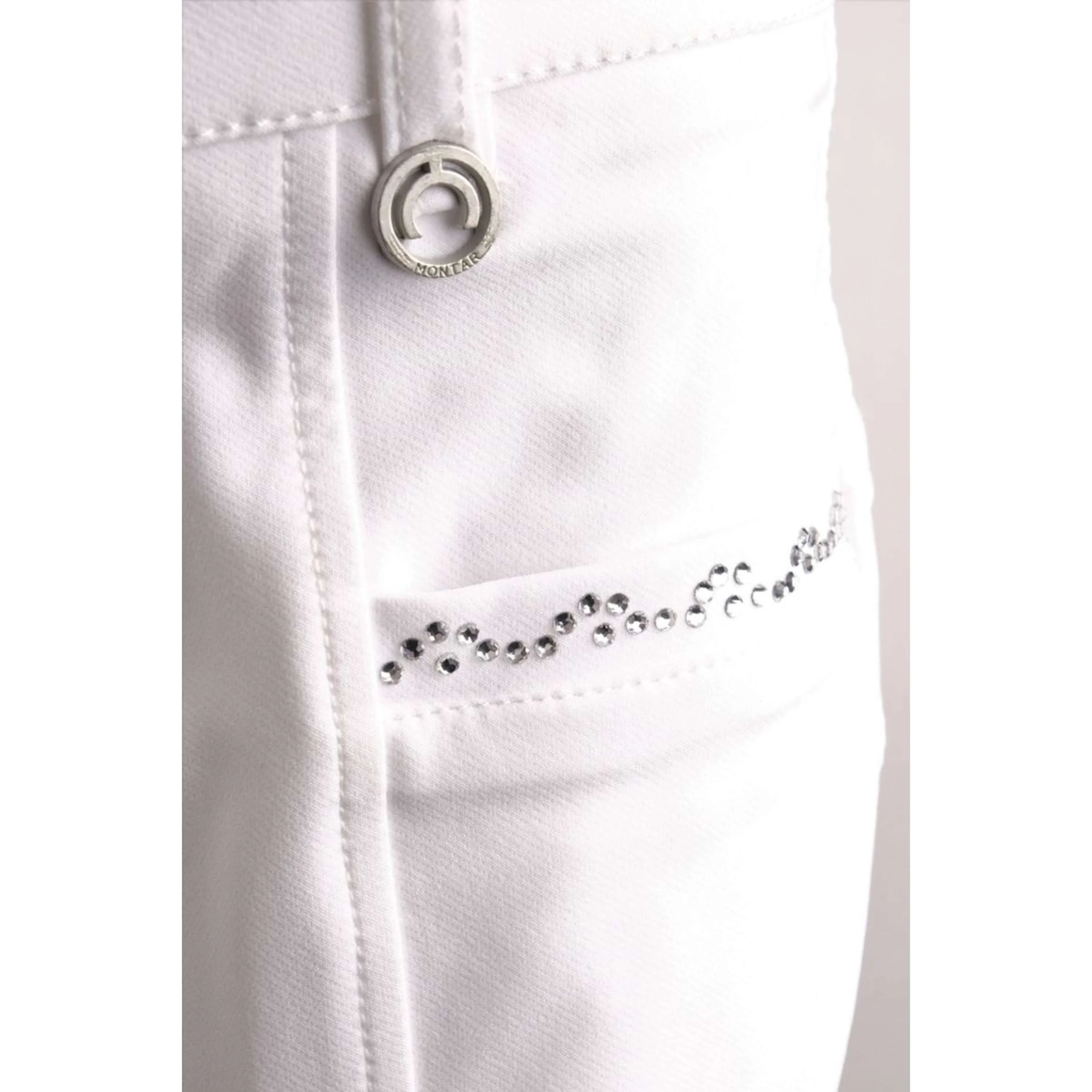 Montar Reithose Crystal Full Grip Weiß - Image 2