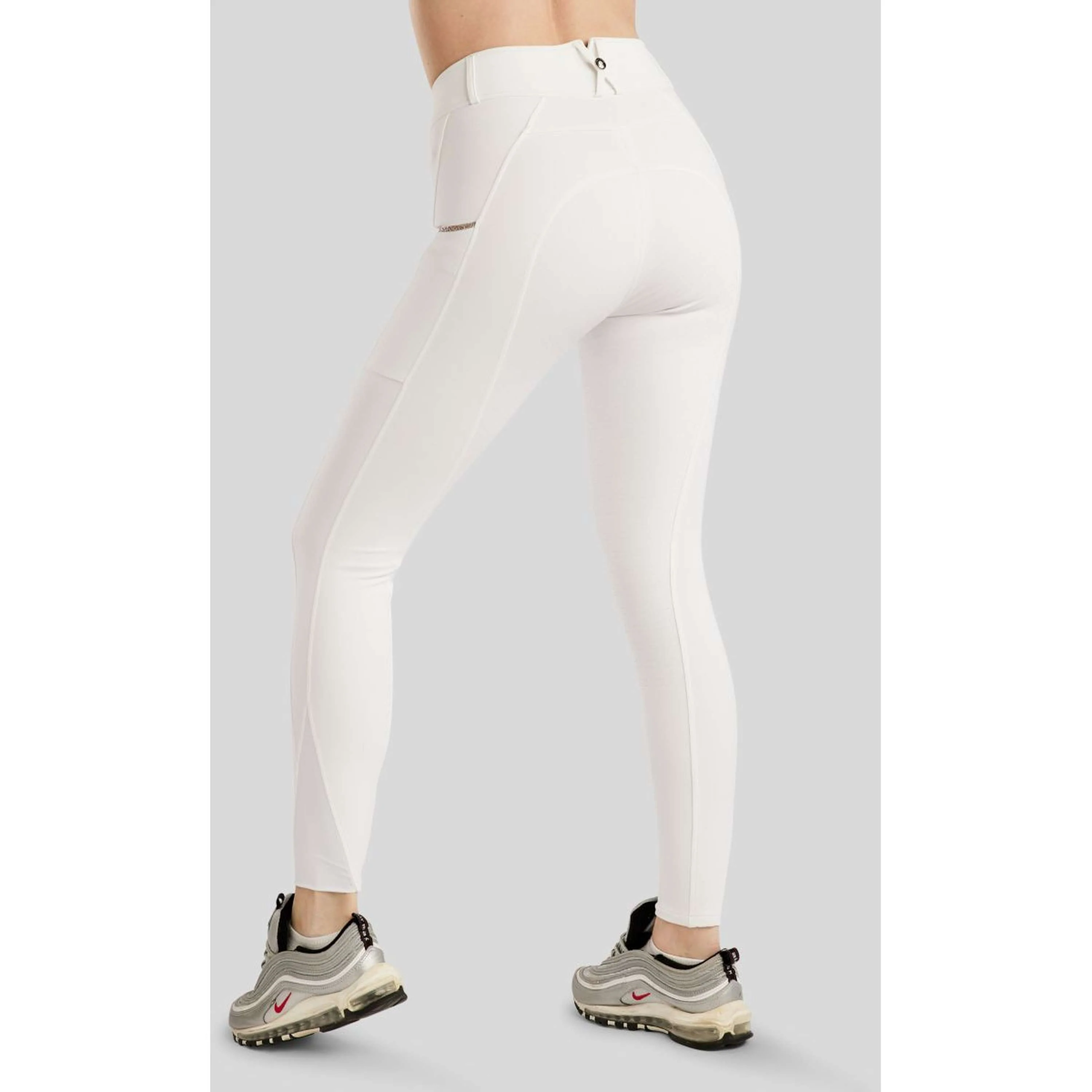 Montar Reithose MoLila Champagne Crystals Full Grip Weiß
