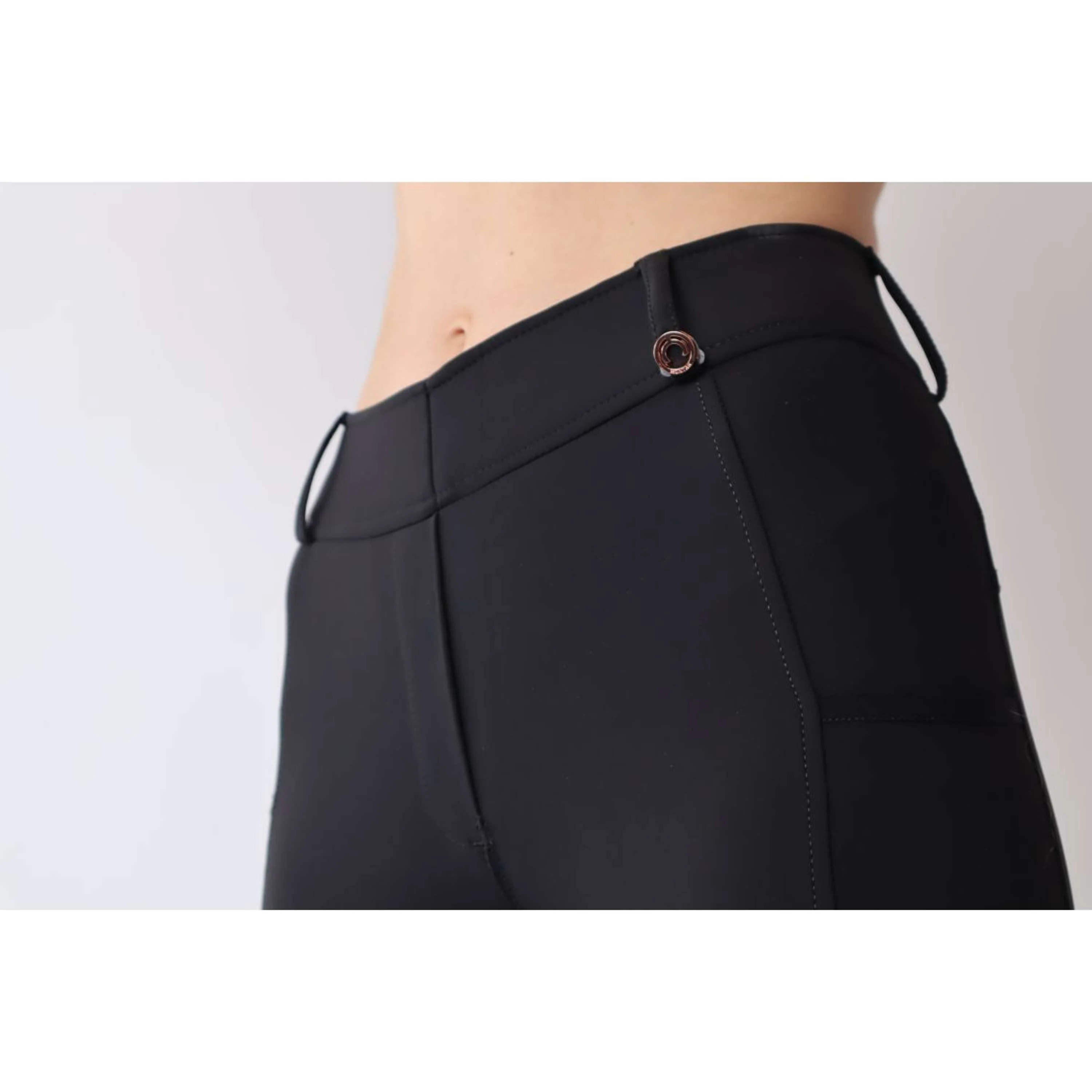 Montar Reitleggings Michelle Rosegold Logo Schwarz - Image 7