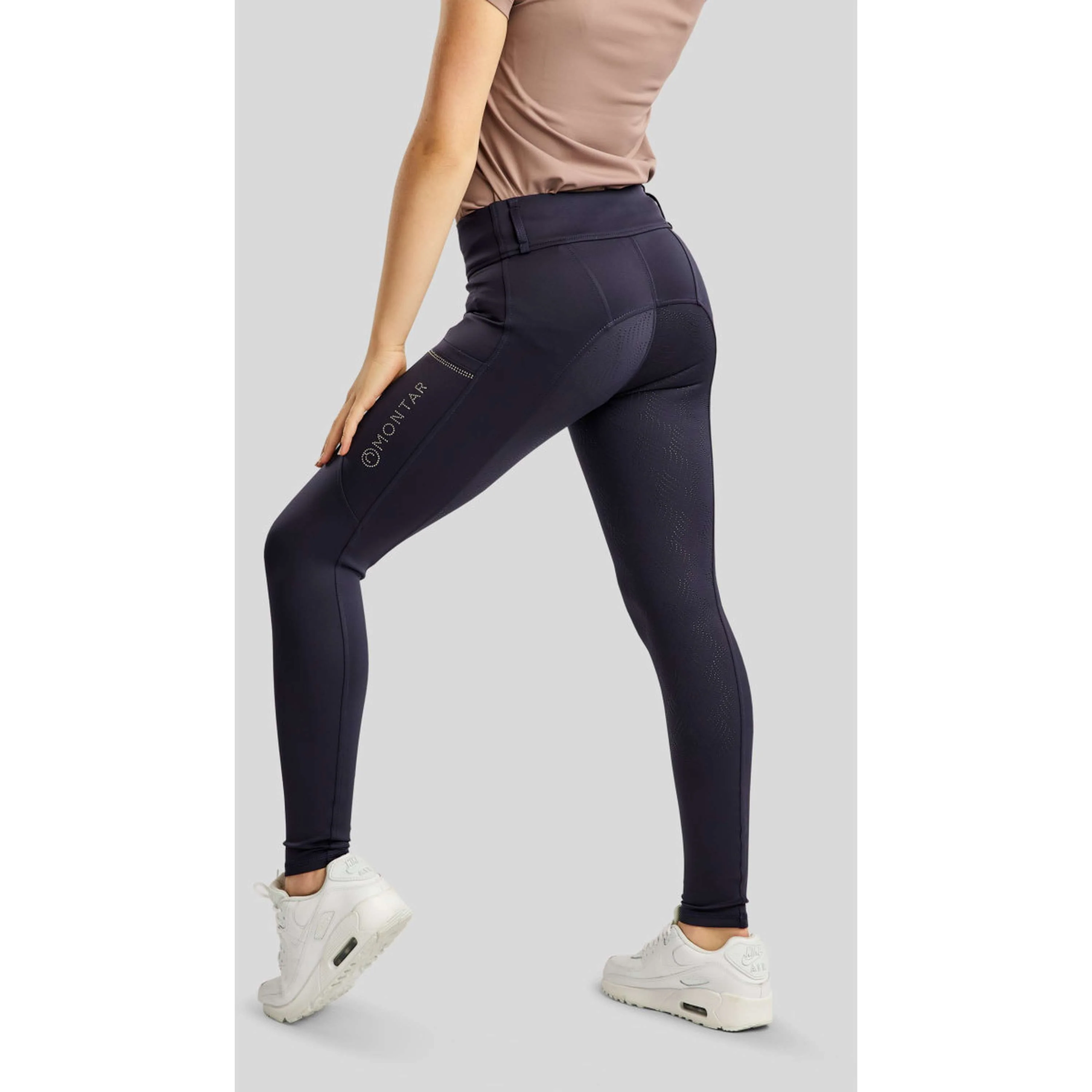 Montar Reitleggings MOEverlisa Kids Full Grip Navy - Image 2