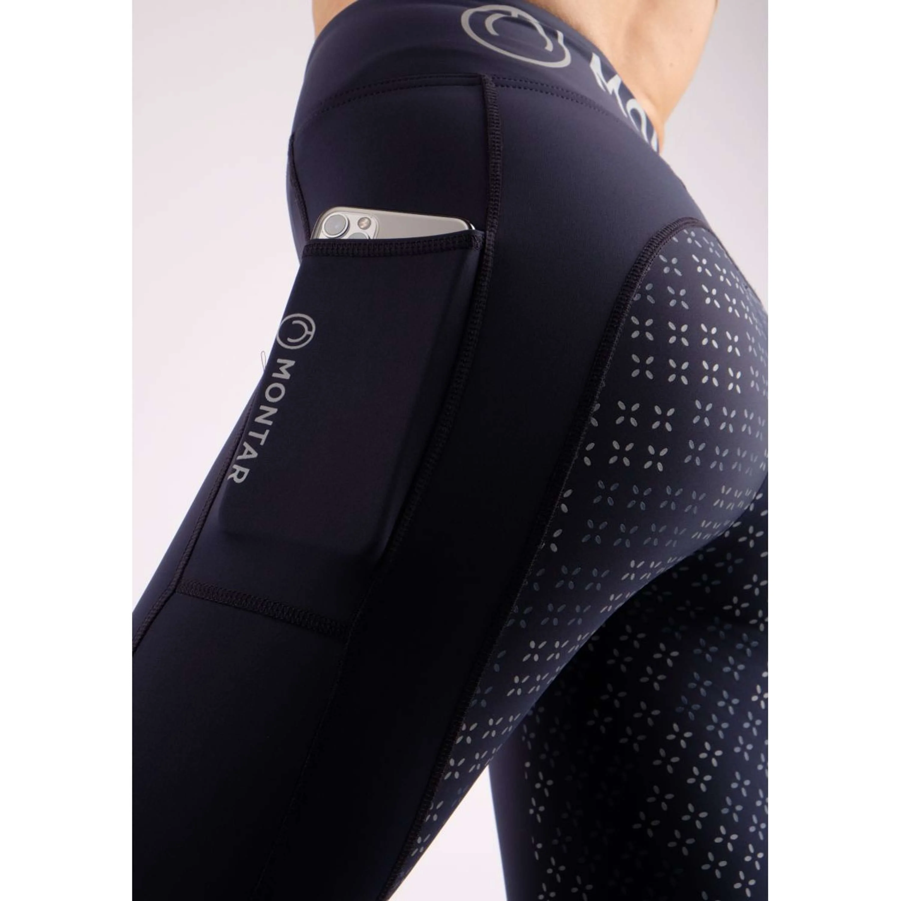 Montar Reitleggings Selena Pull On Full Grip Navy - Image 4
