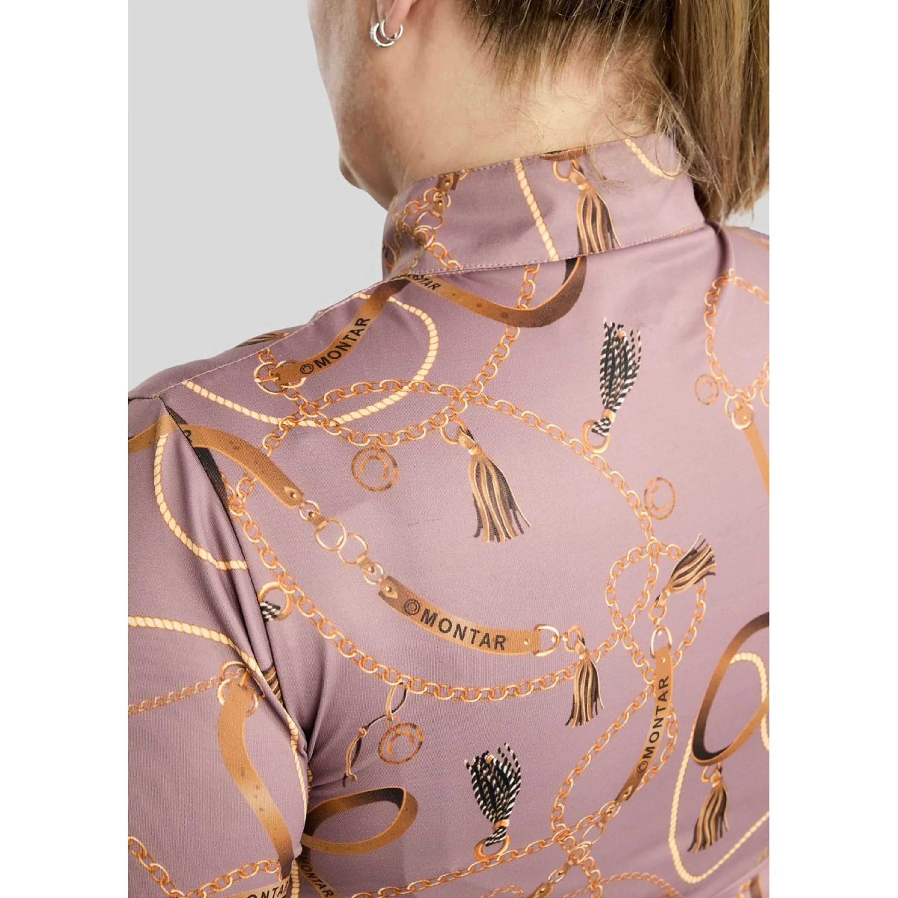Montar Shirt Haily Bridle Print Curve Lange Ärmel Dusty Rose - Image 3