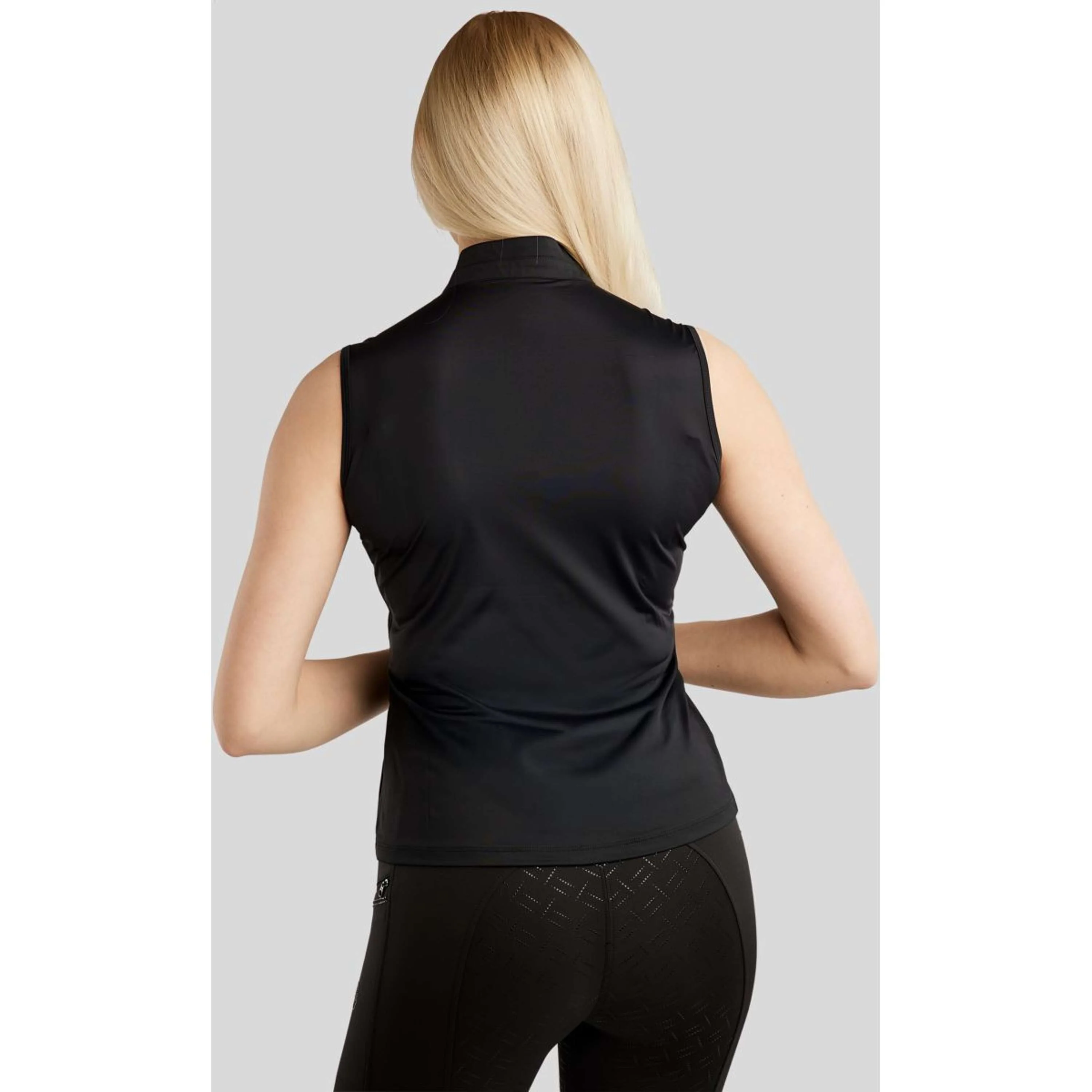 Montar Shirt MoPearl Pintuck Ärmellos Schwarz - Image 2