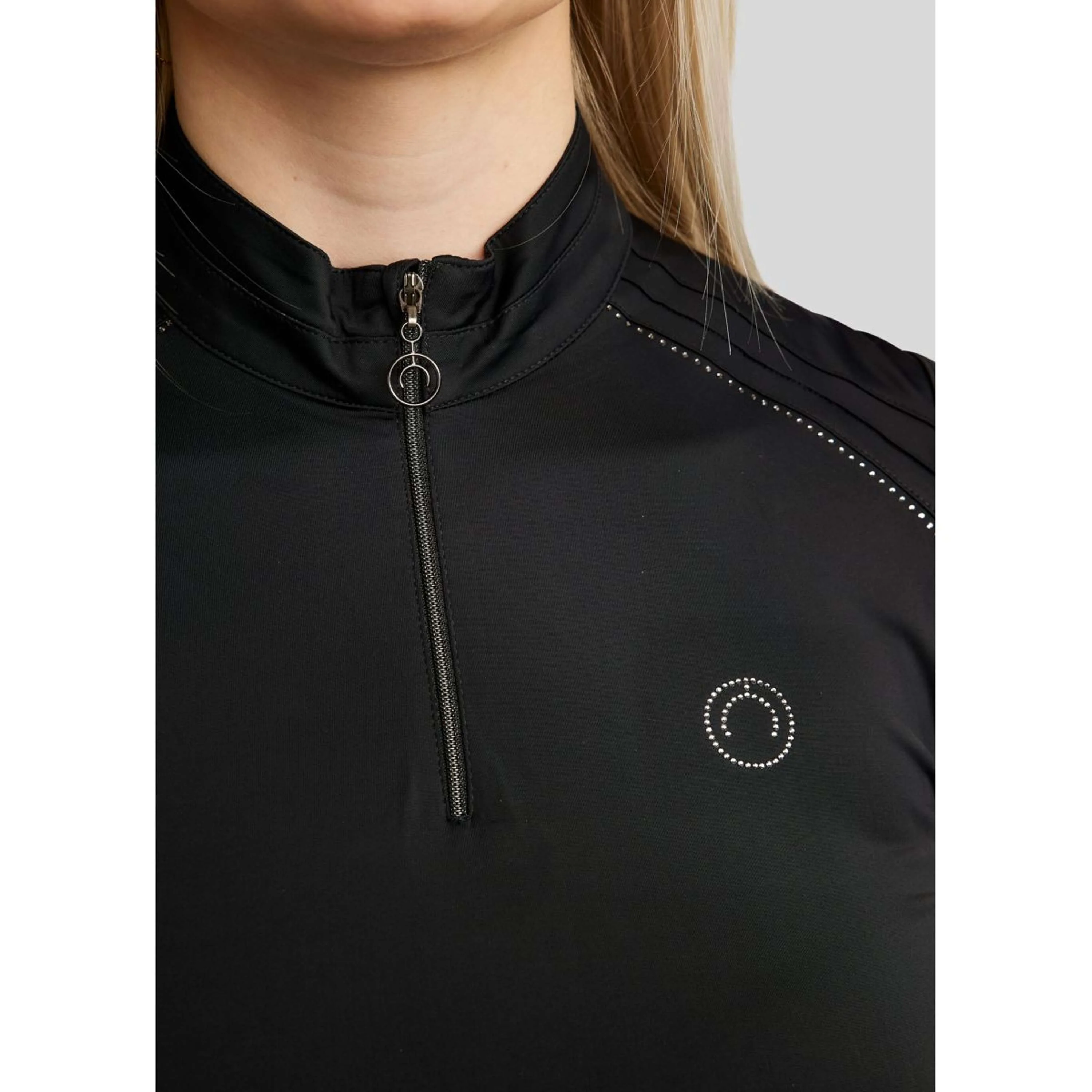 Montar Shirt MoPearl Pintuck Ärmellos Schwarz - Image 3