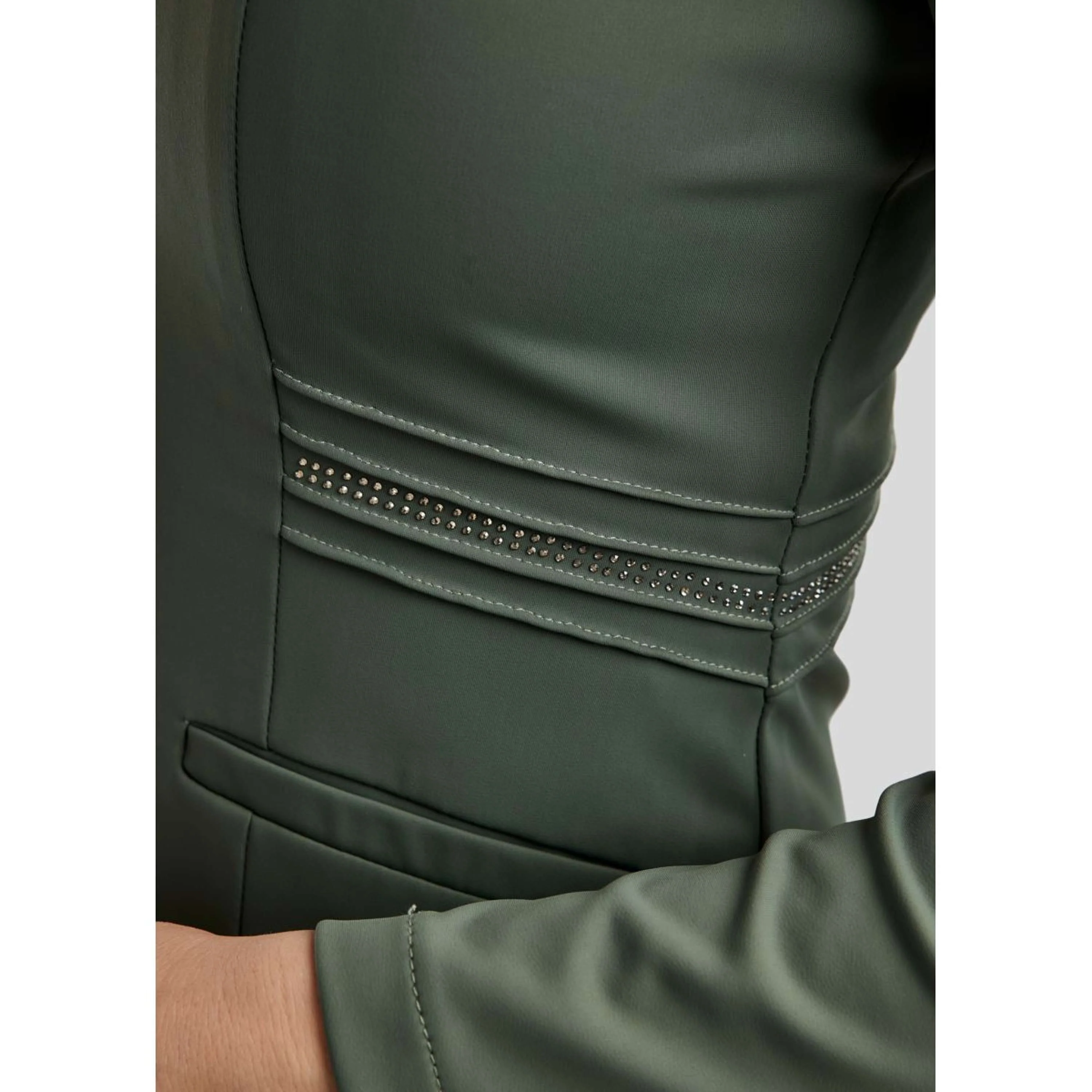 Montar Turnierjacket MoPearl Pintucks Gun Metal Crystals Jade - Image 6