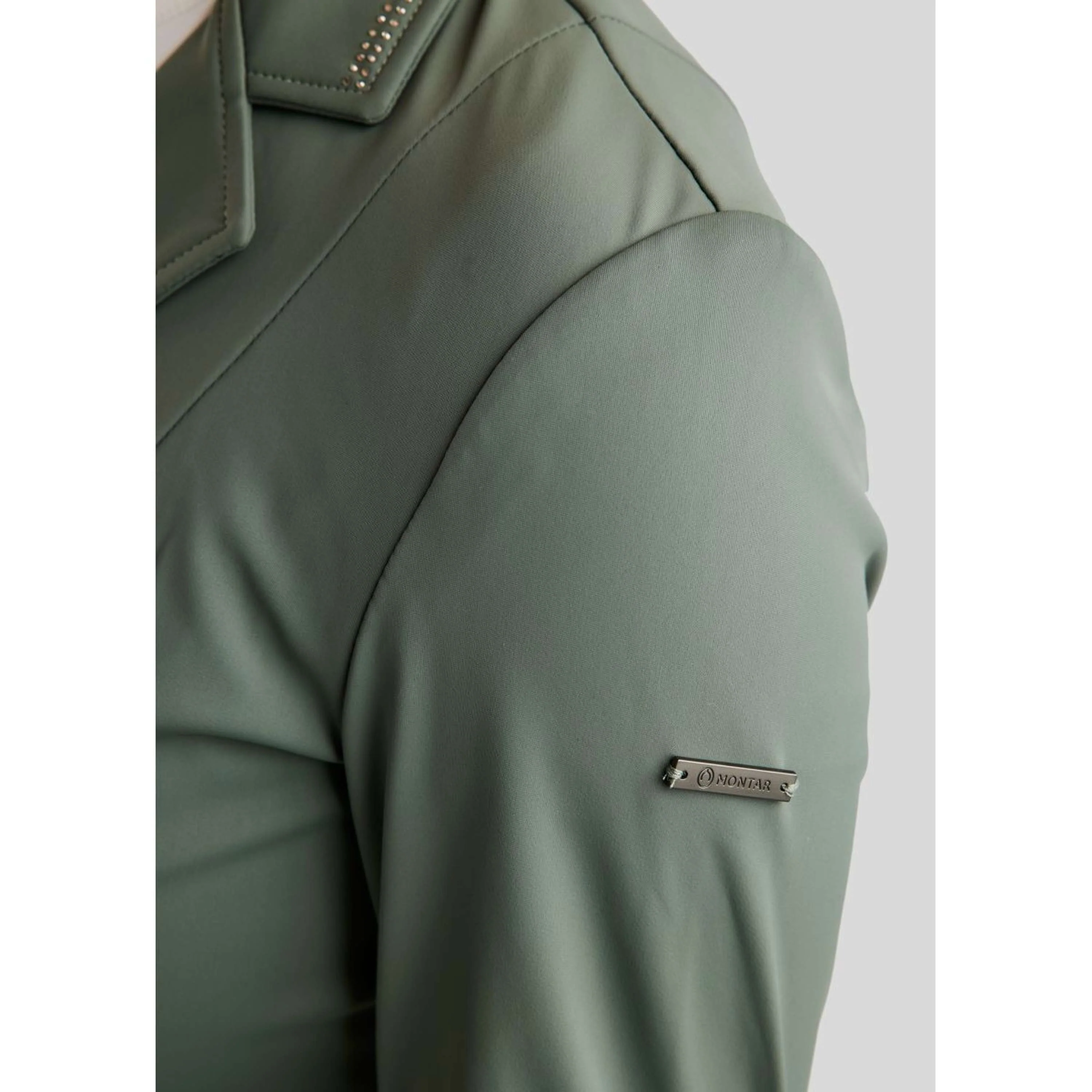 Montar Turnierjacket MoPearl Pintucks Gun Metal Crystals Jade - Image 7