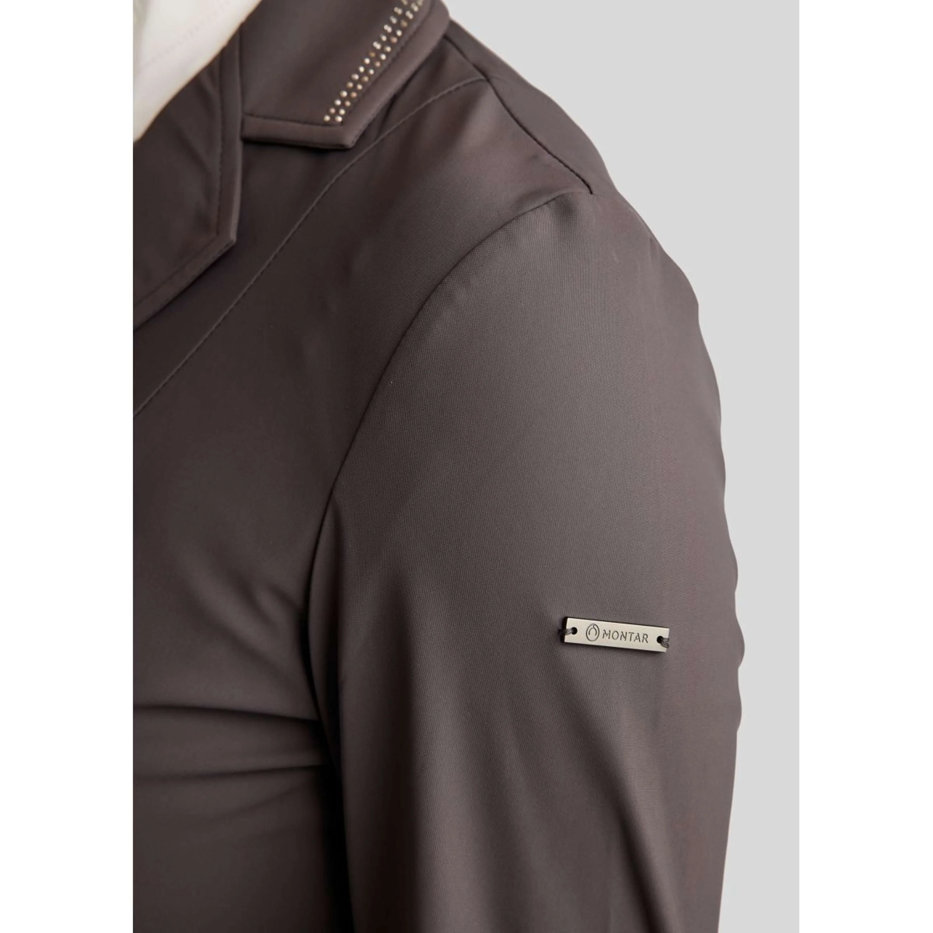 Montar Turnierjacket MoPearl Pintucks Gun Metal Crystals Slate Grey - Image 6