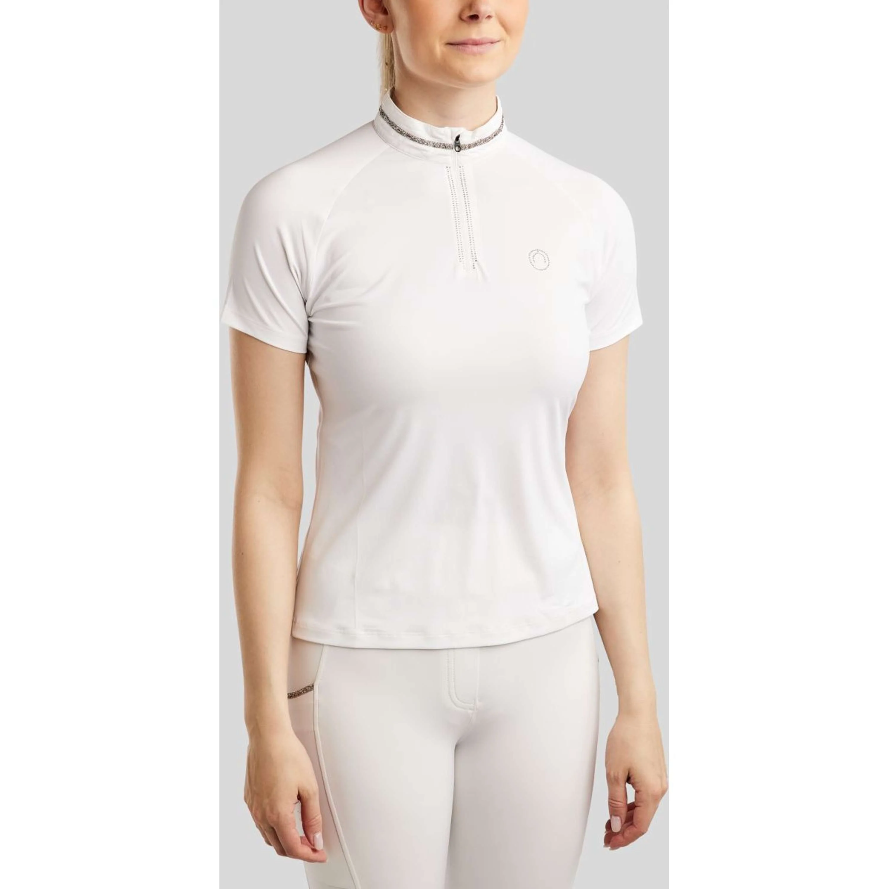 Montar Turniershirt MoLila Champagne Crystals Weiß