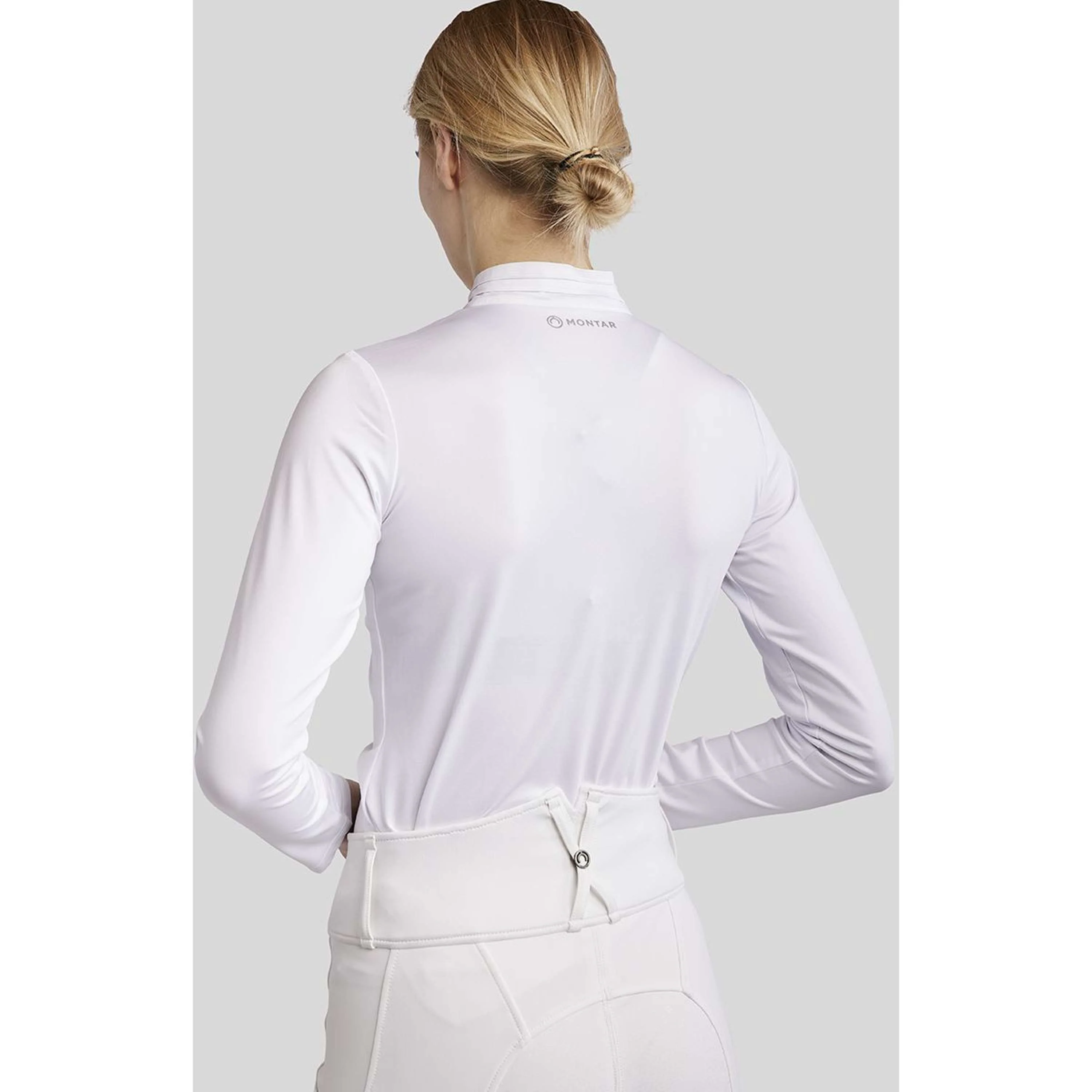 Montar Turniershirt MoRosie Pintucks Lange Ärmel Weiß - Image 2