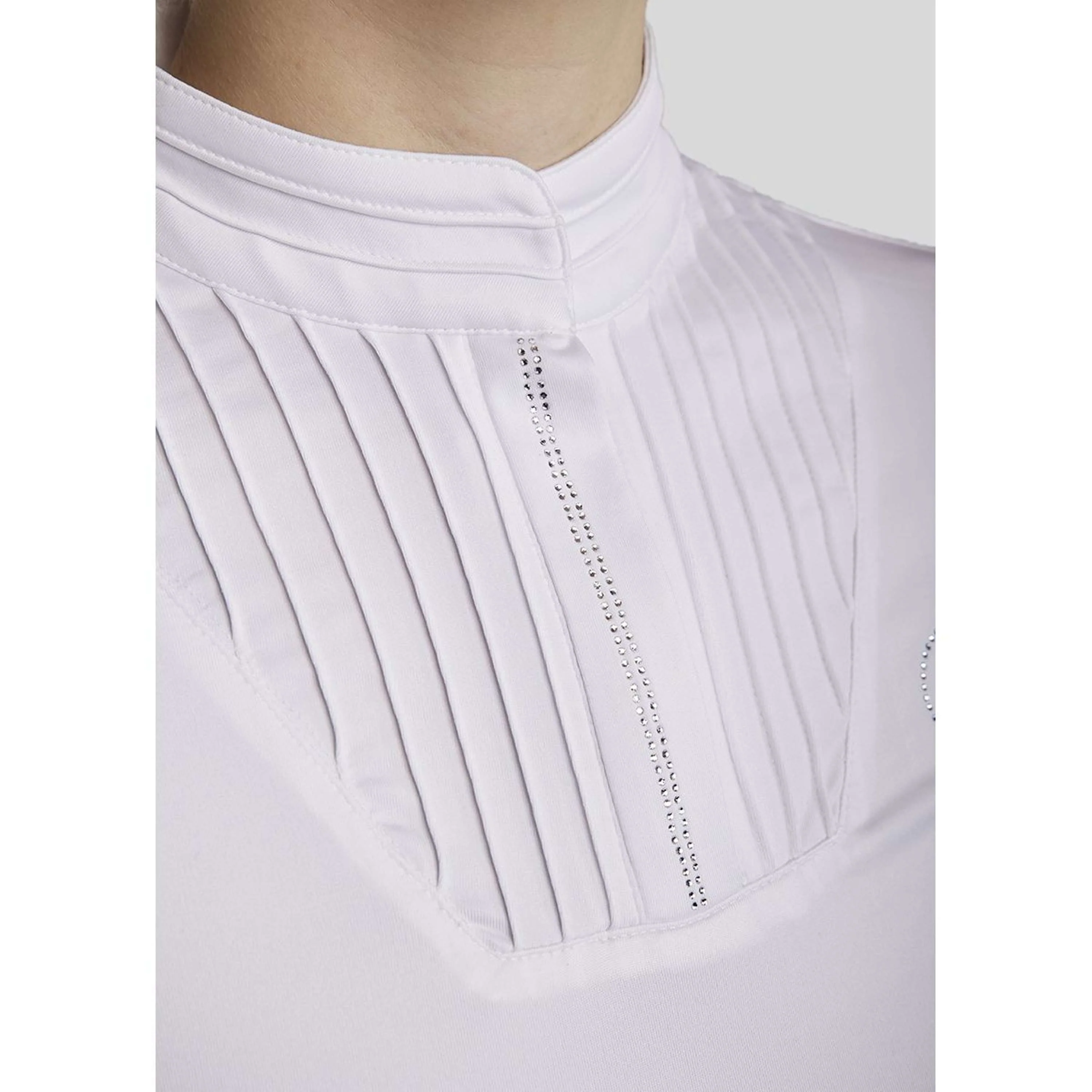 Montar Turniershirt MoRosie Pintucks Lange Ärmel Weiß - Image 3