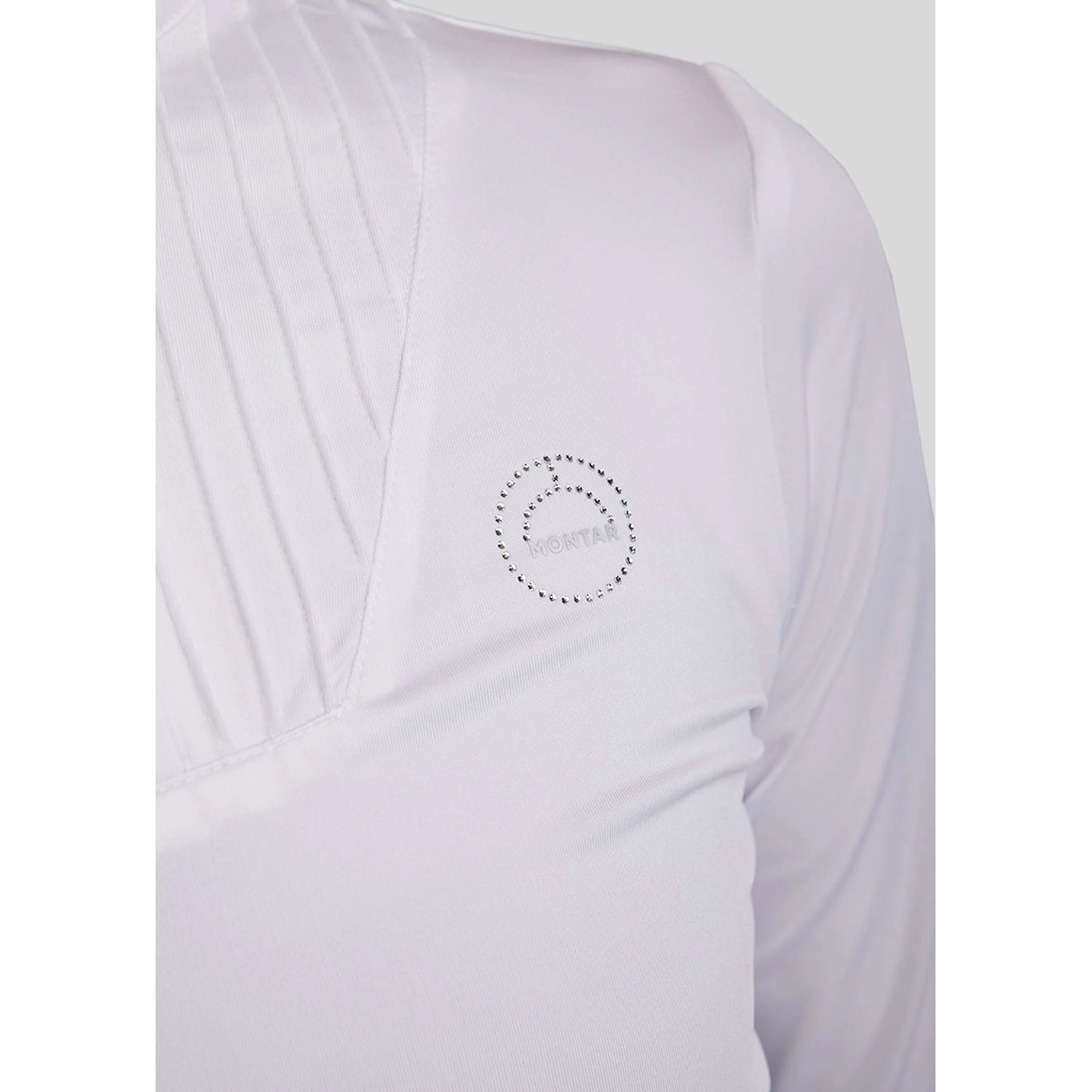 Montar Turniershirt MoRosie Pintucks Lange Ärmel Weiß - Image 4