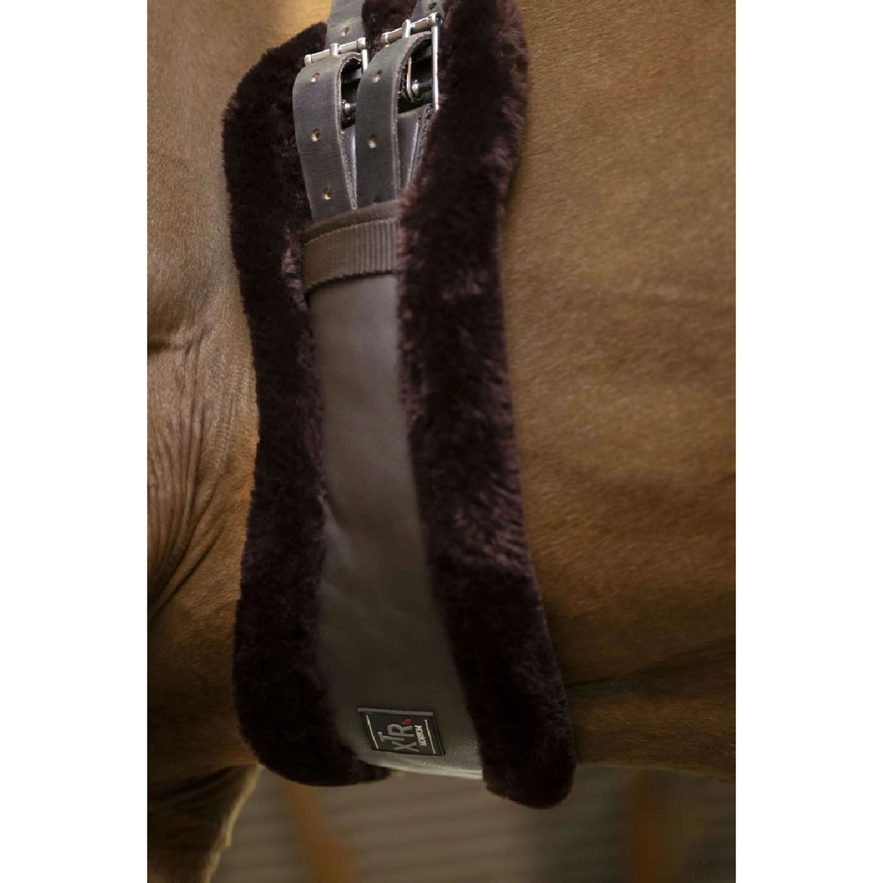 Norton Dressurgurt XTR mit Kunstschaffell Havanna - Image 6