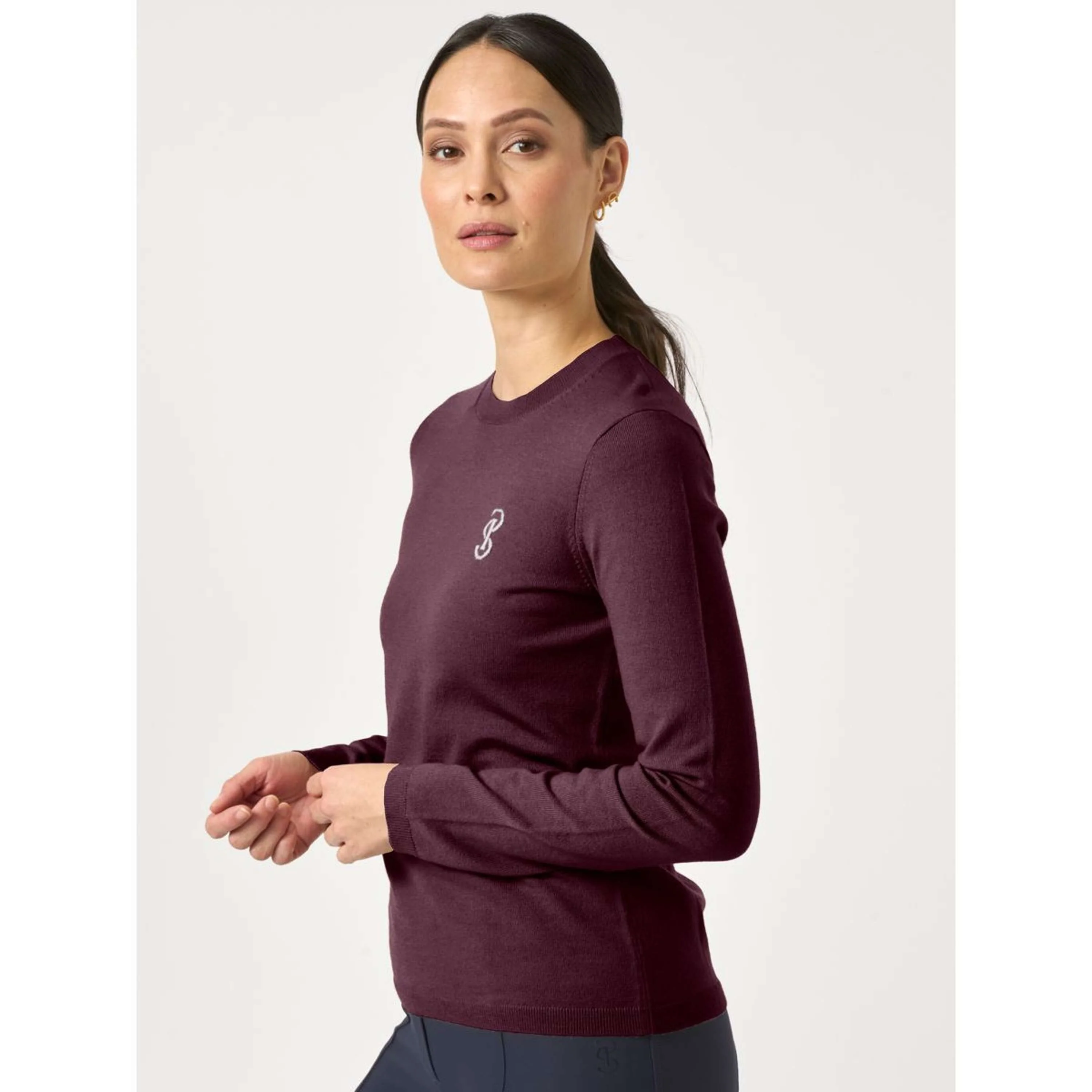 PS of Sweden Pullover PS Logo Pflaumenfarben - Image 2