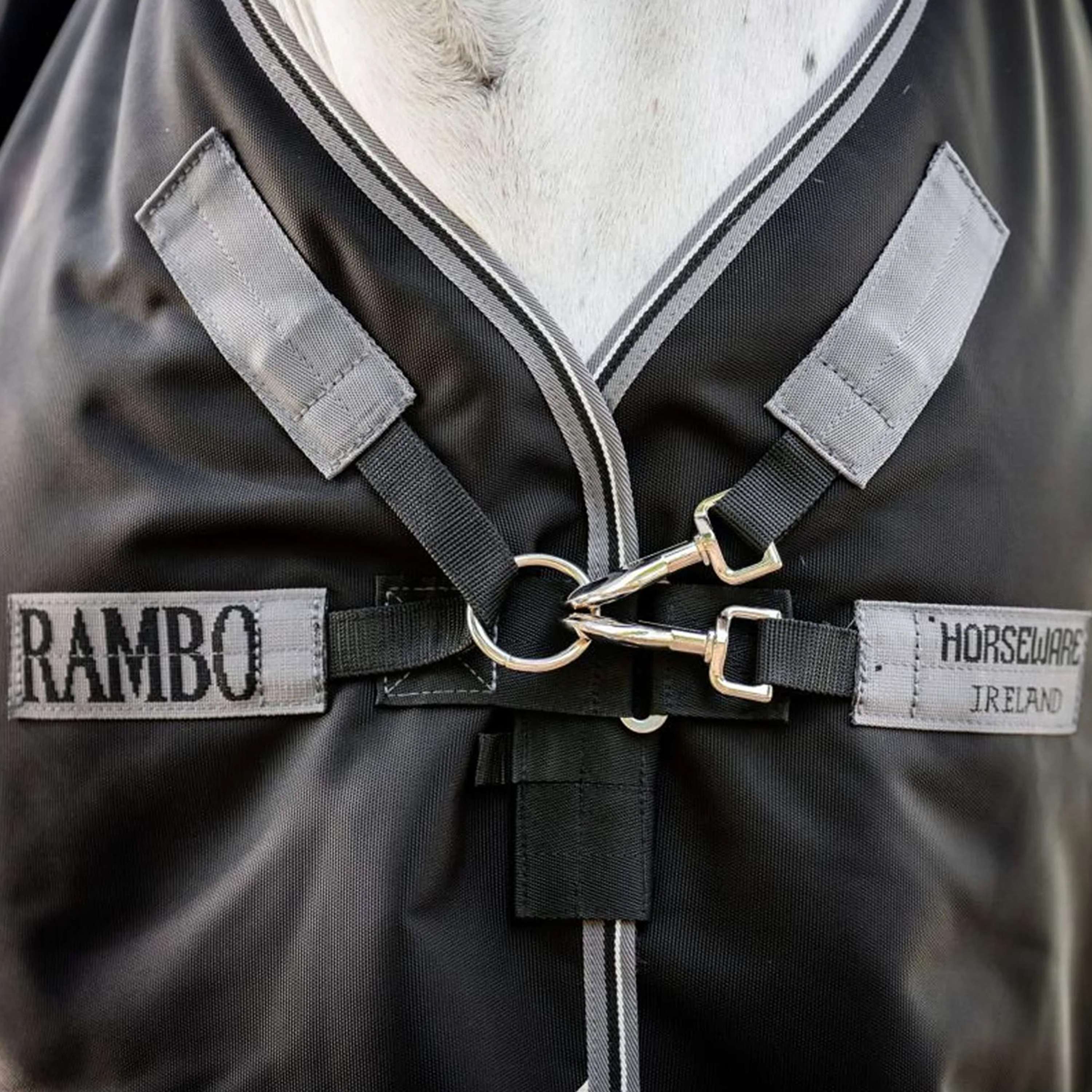 Rambo Turnout 1680D 50g Schwarz/Thunderstorm Grey/Silver - Image 2