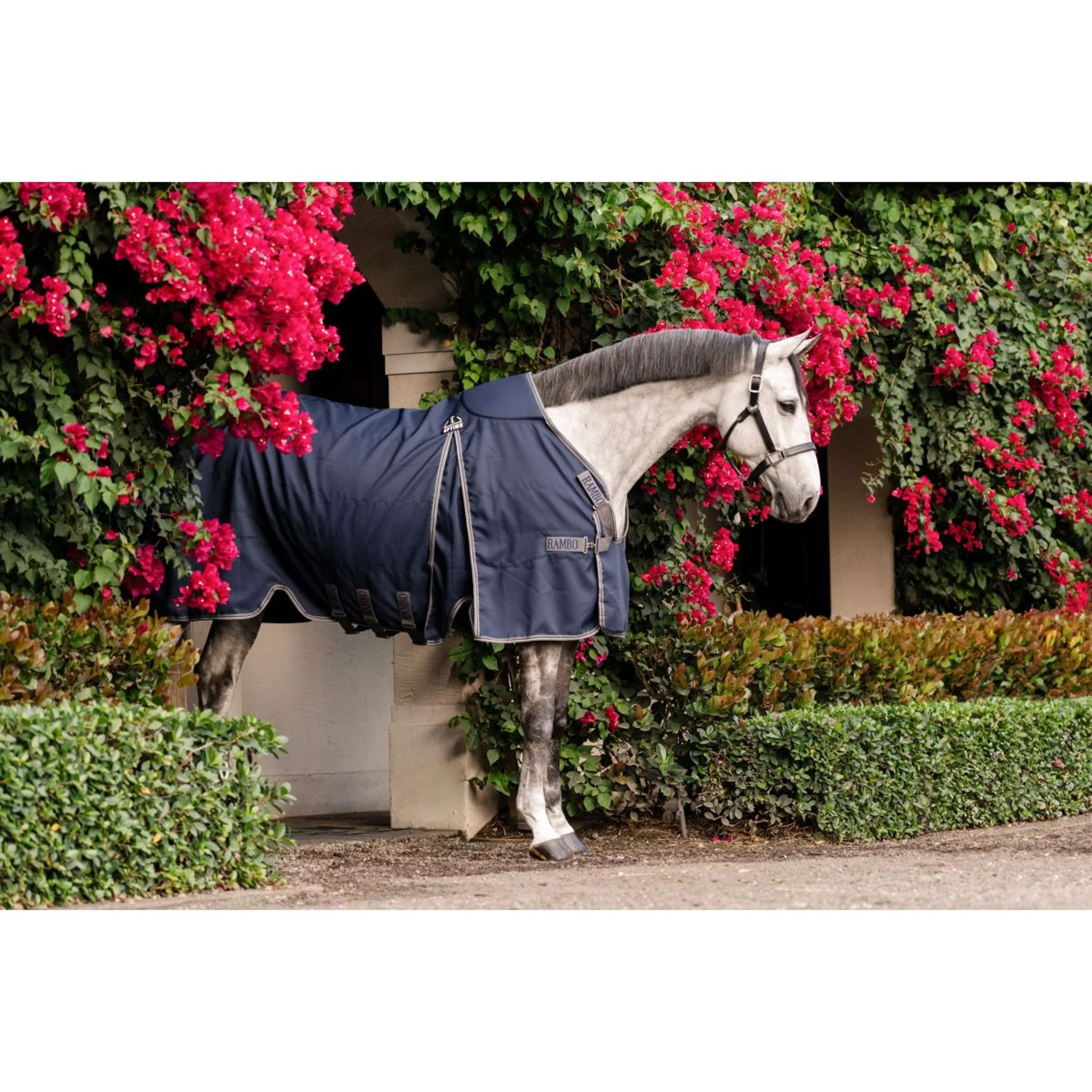 Rambo Optimo Stalldecke New Navy/Thunderstorm Grey/Silver - Image 2
