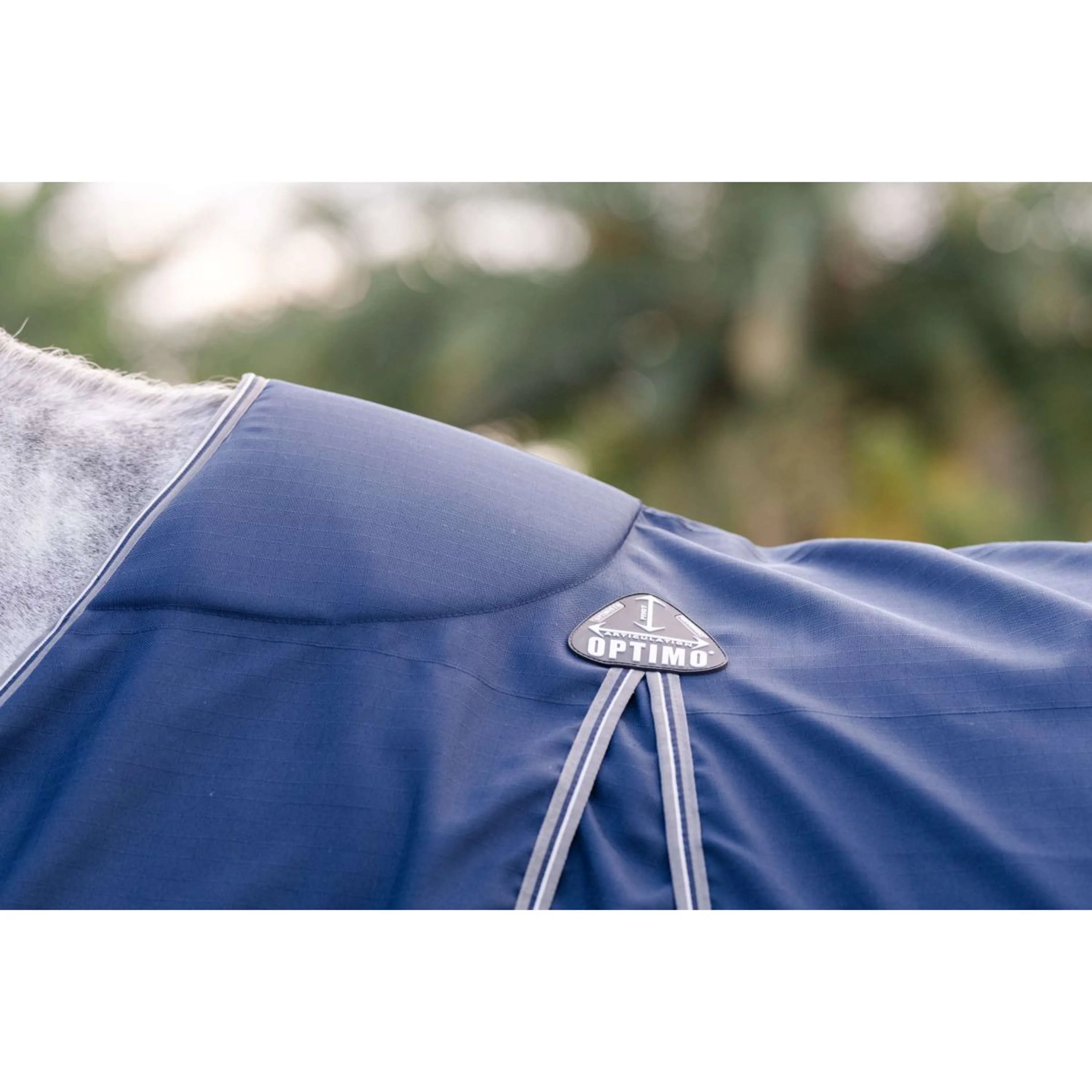 Rambo Optimo Stalldecke New Navy/Thunderstorm Grey/Silver - Image 9