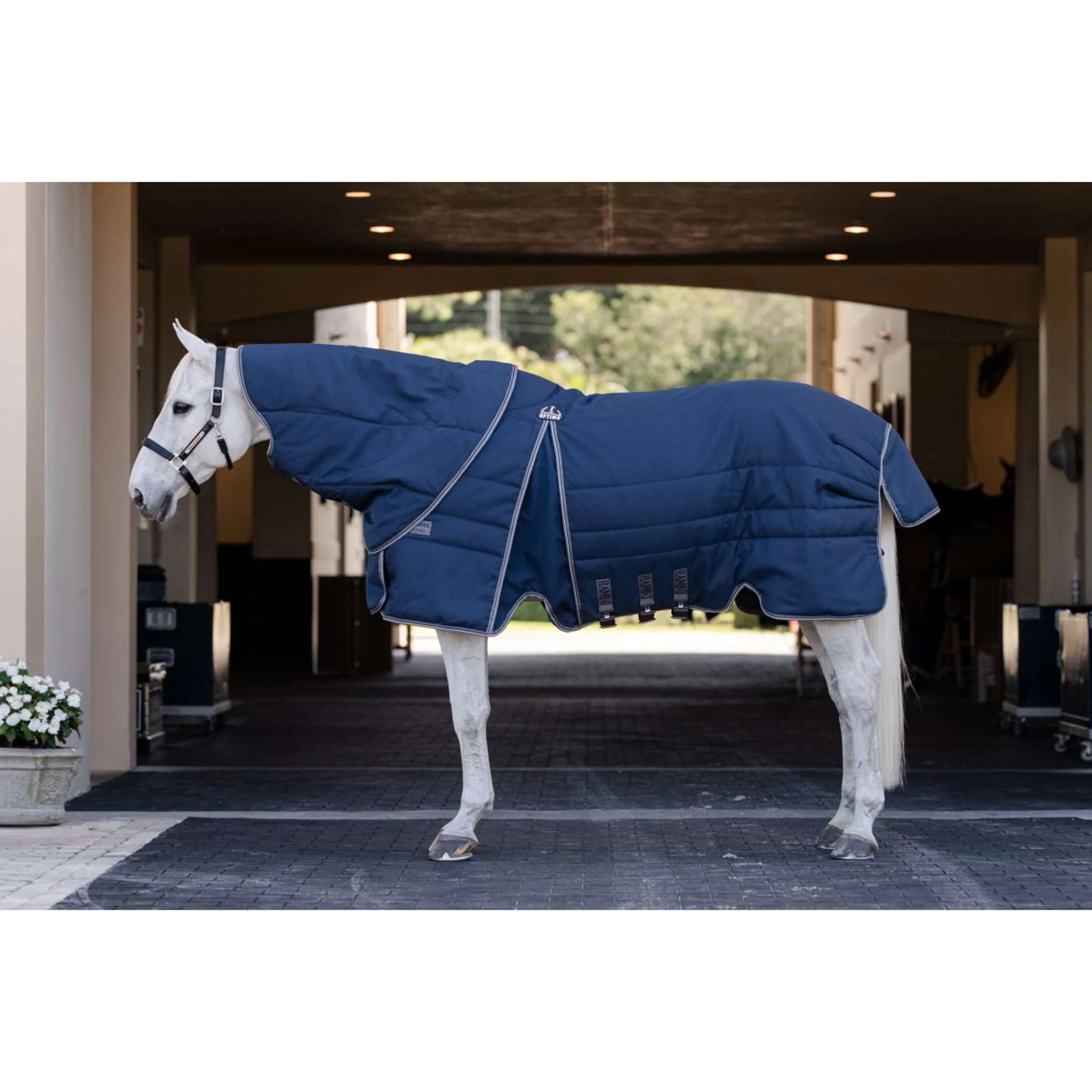 Rambo Optimo Stalldecke Plus 200g Navy/Thunderstorm Grey/Silver