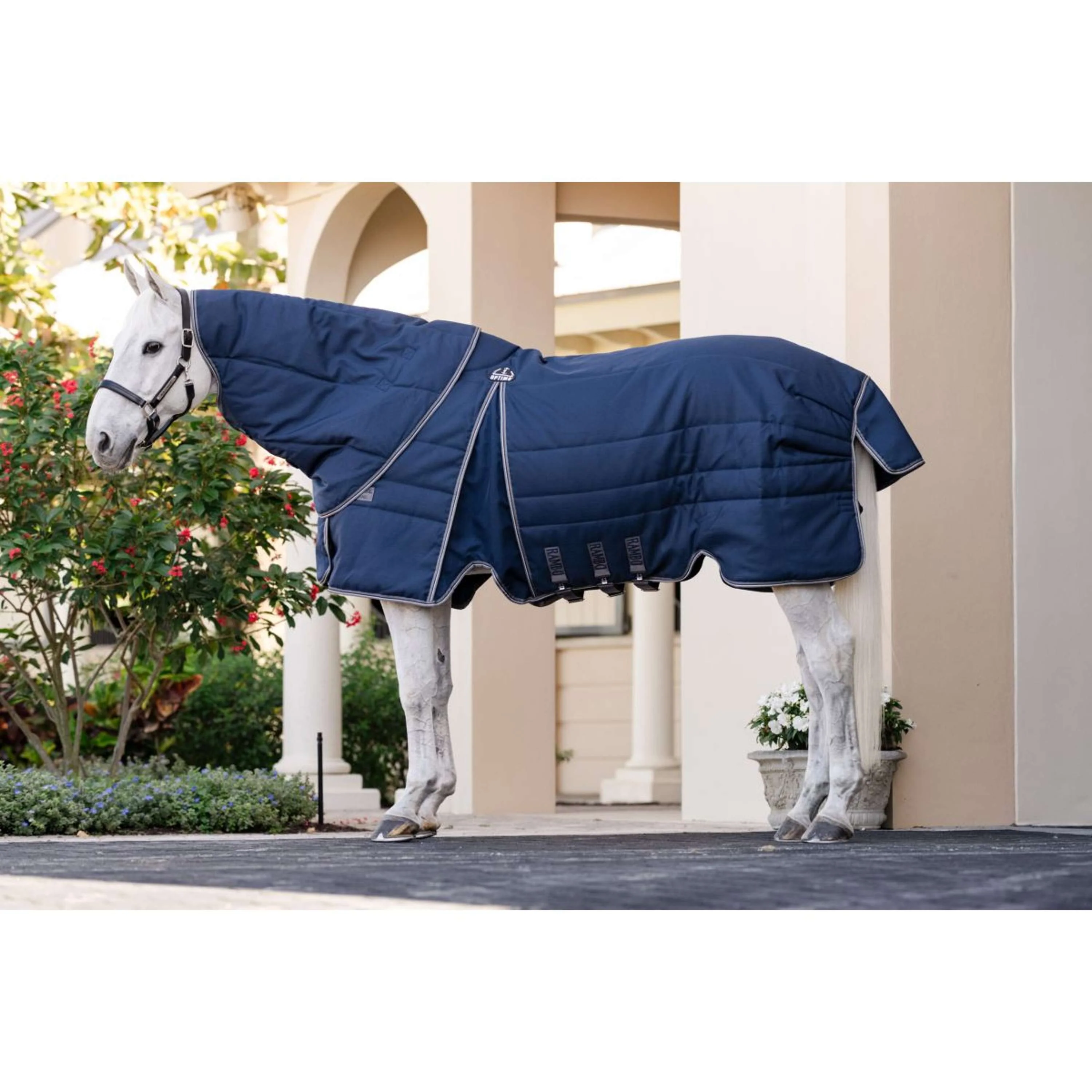 Rambo Optimo Stalldecke Plus 200g Navy/Thunderstorm Grey/Silver - Image 14