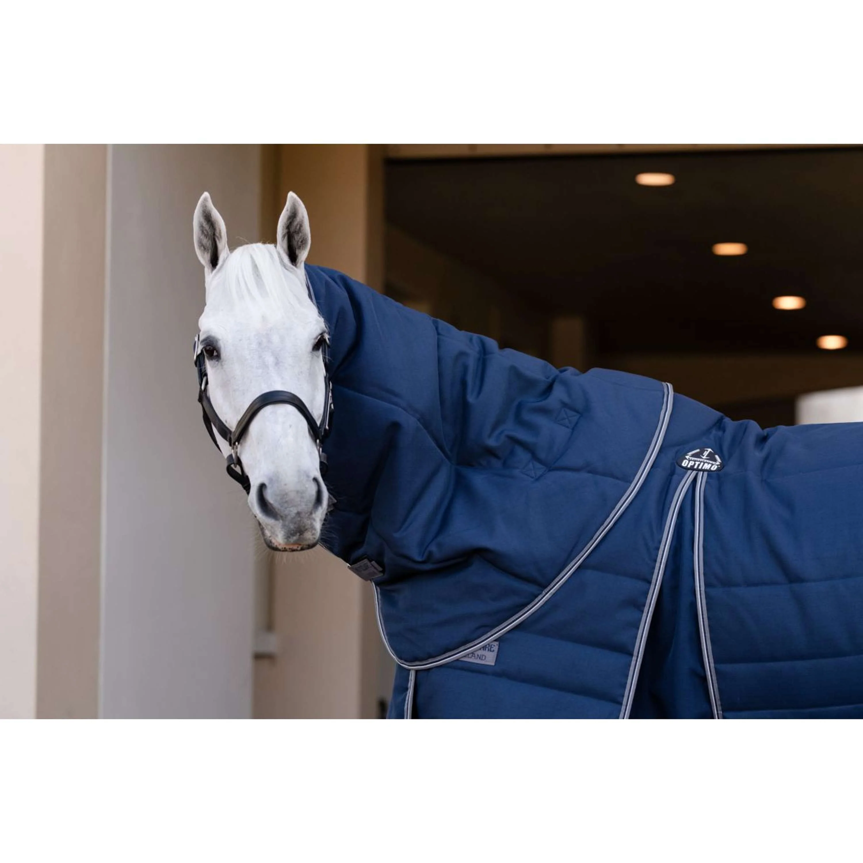 Rambo Optimo Stalldecke Plus 200g Navy/Thunderstorm Grey/Silver - Image 2