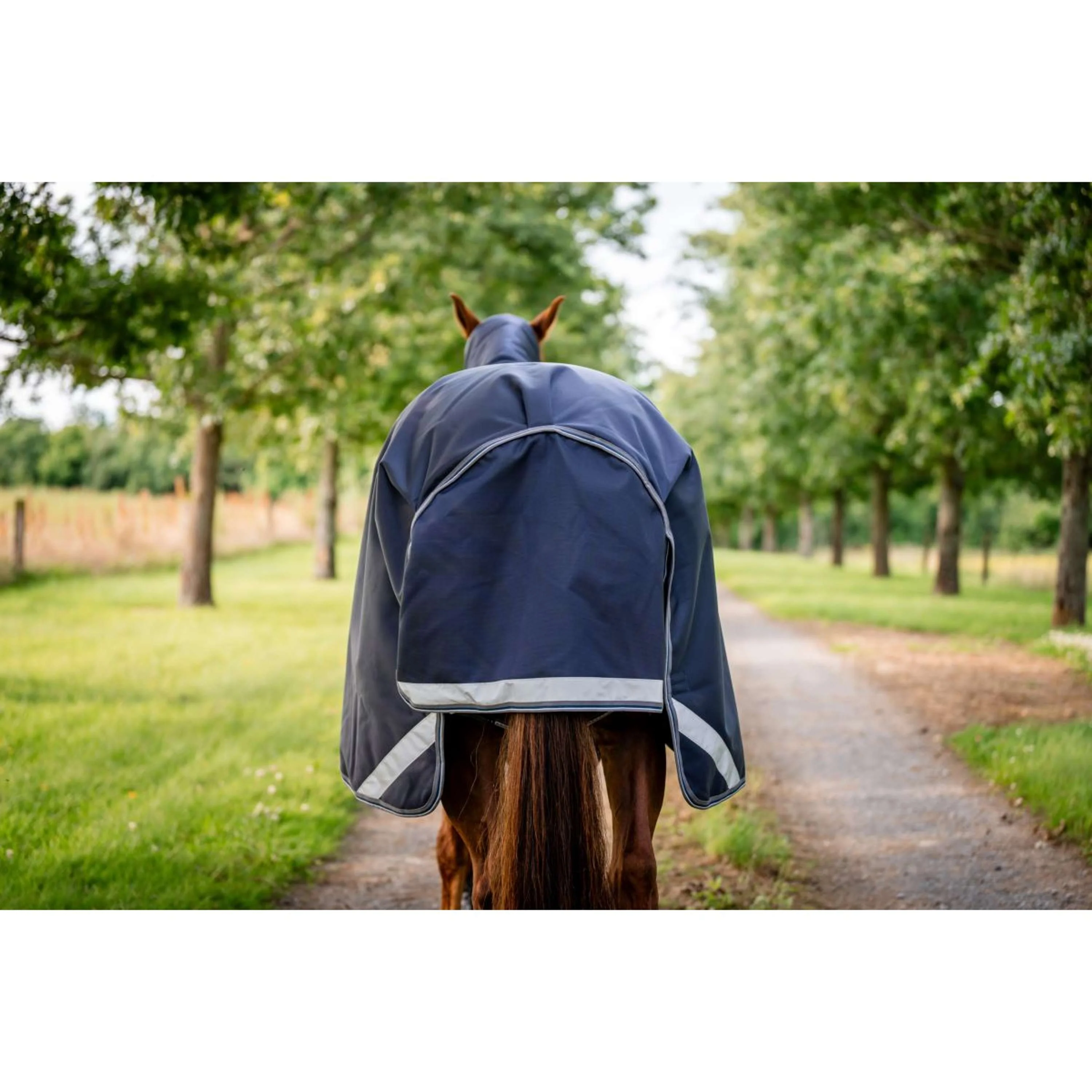 Rambo Turnout Rug 1680D Varilayer 450g Navy/Thunderstorm Grey/Silver - Image 9
