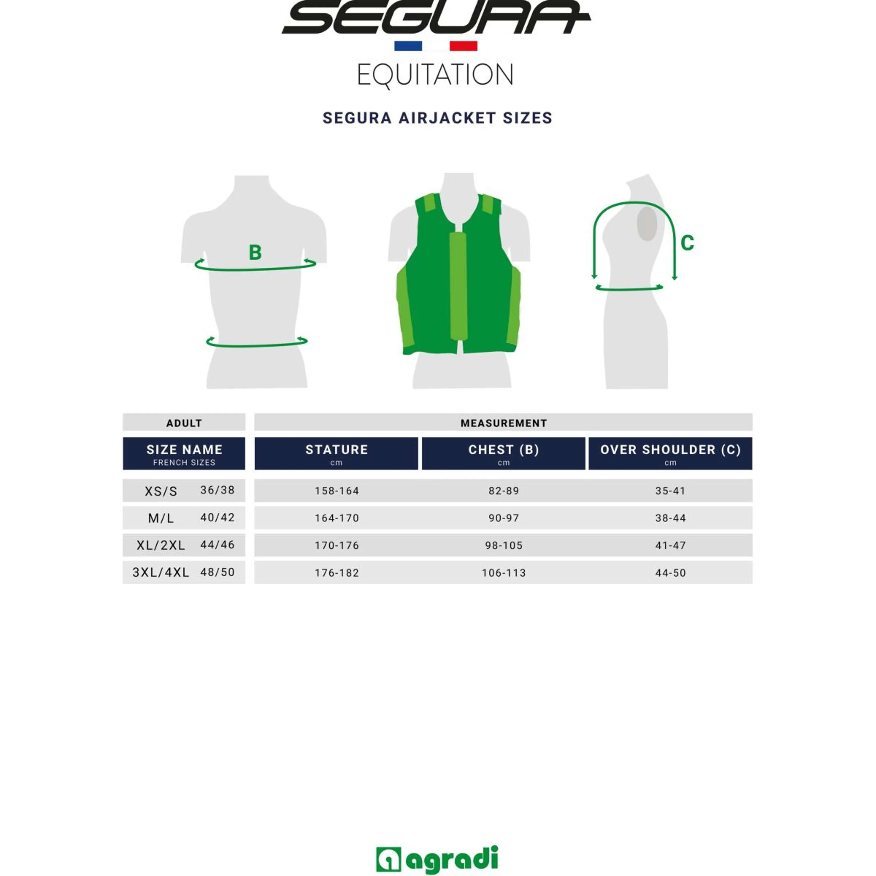 Segura Equitation Airbag C-protect Air Wo2 Damen Navy - Image 3