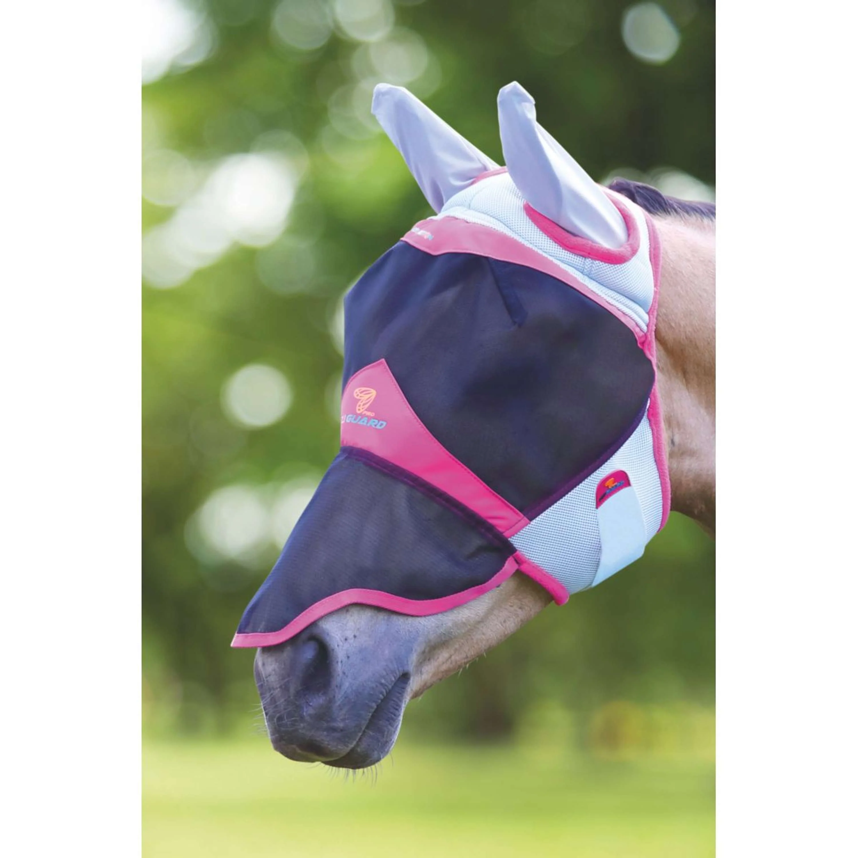 Shires Fliegenmaske Air Motion mit Ohren und Nase Rosa - Image 5