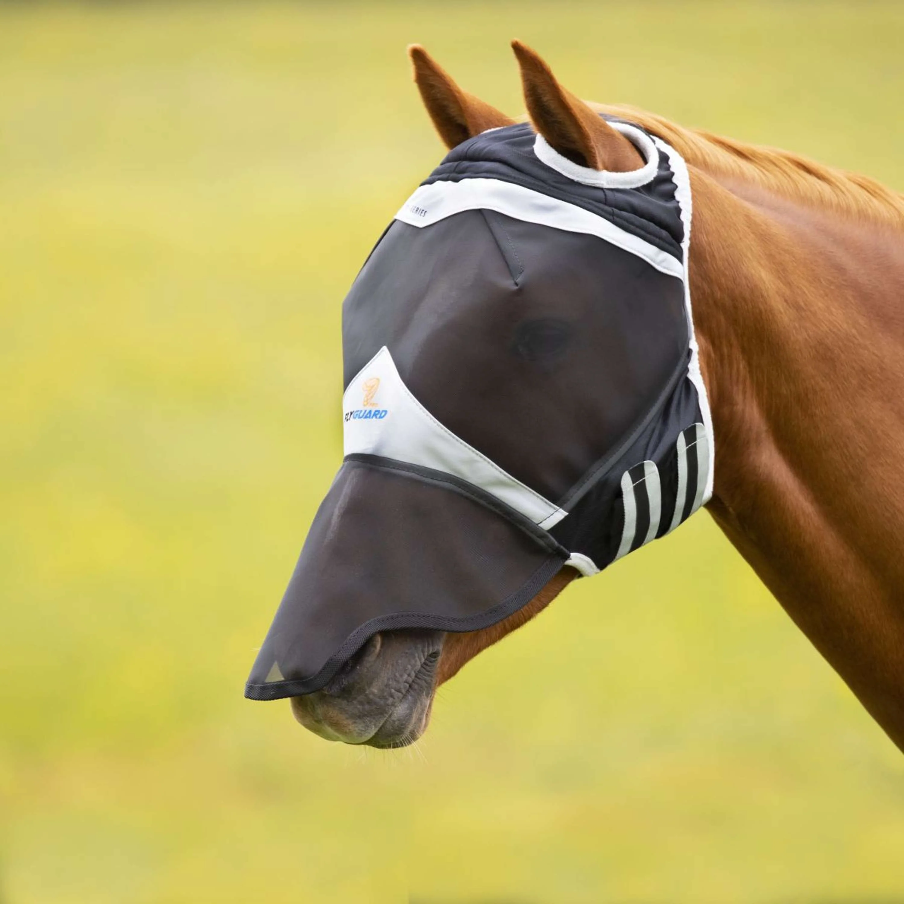 Shires Fliegenmaske mit Nase und Ohne Ohren Schwarz - Image 2
