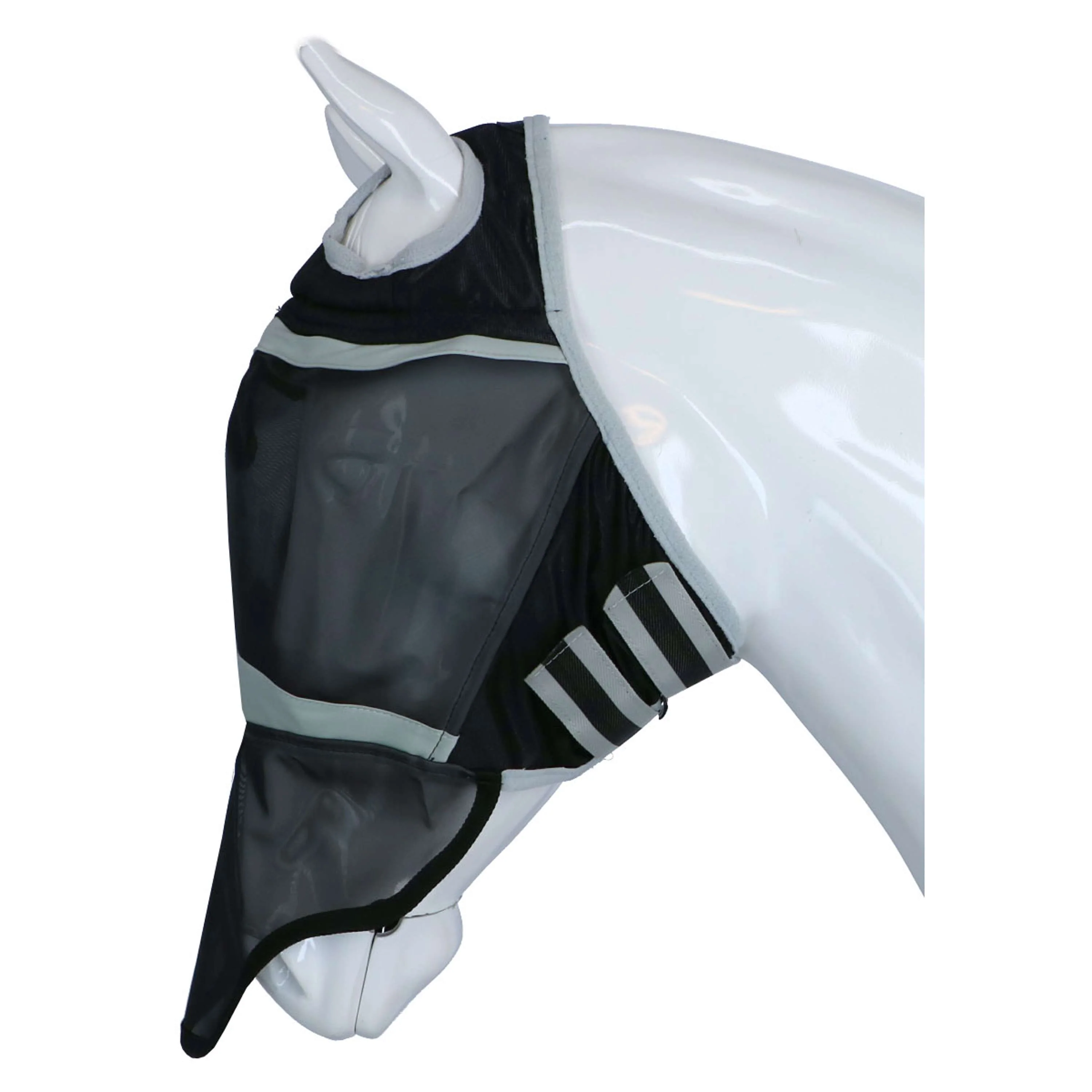 Shires Fliegenmaske mit Nase und Ohne Ohren Schwarz - Image 5