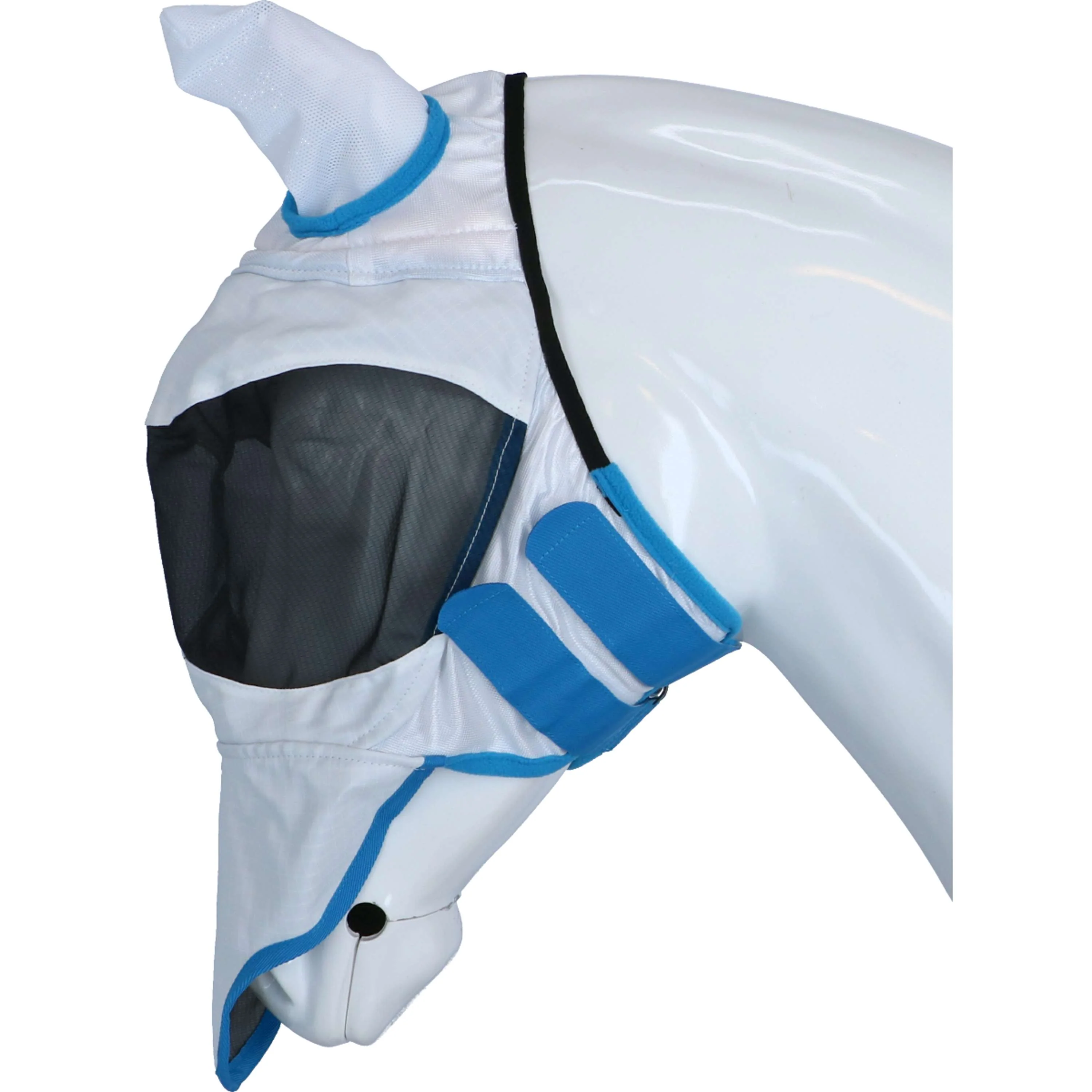 Shires Fliegenmaske mit Ohr und Nase Ultra Pro Weiß - Image 3