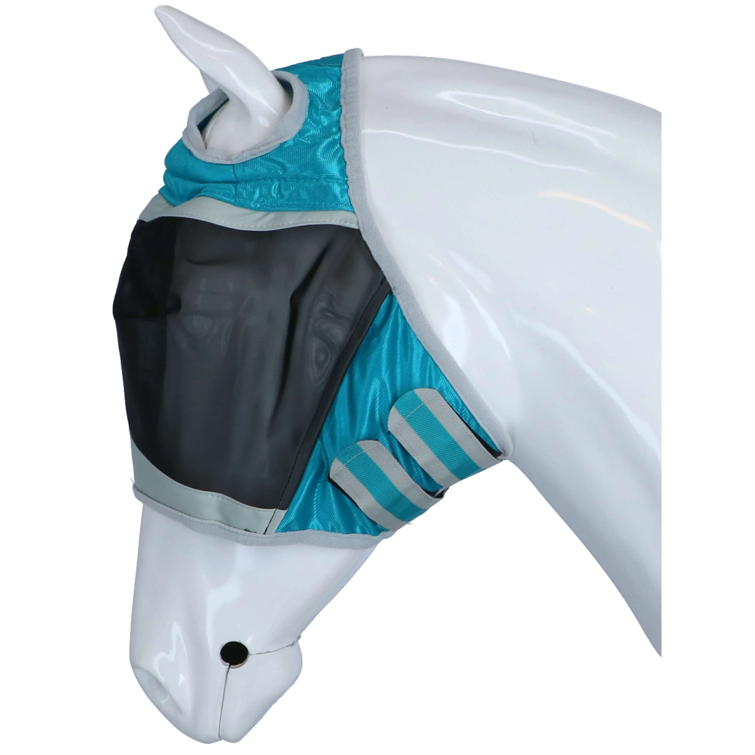 Shires Fliegenmaske mit Ohrausschnitt Teal - Image 4