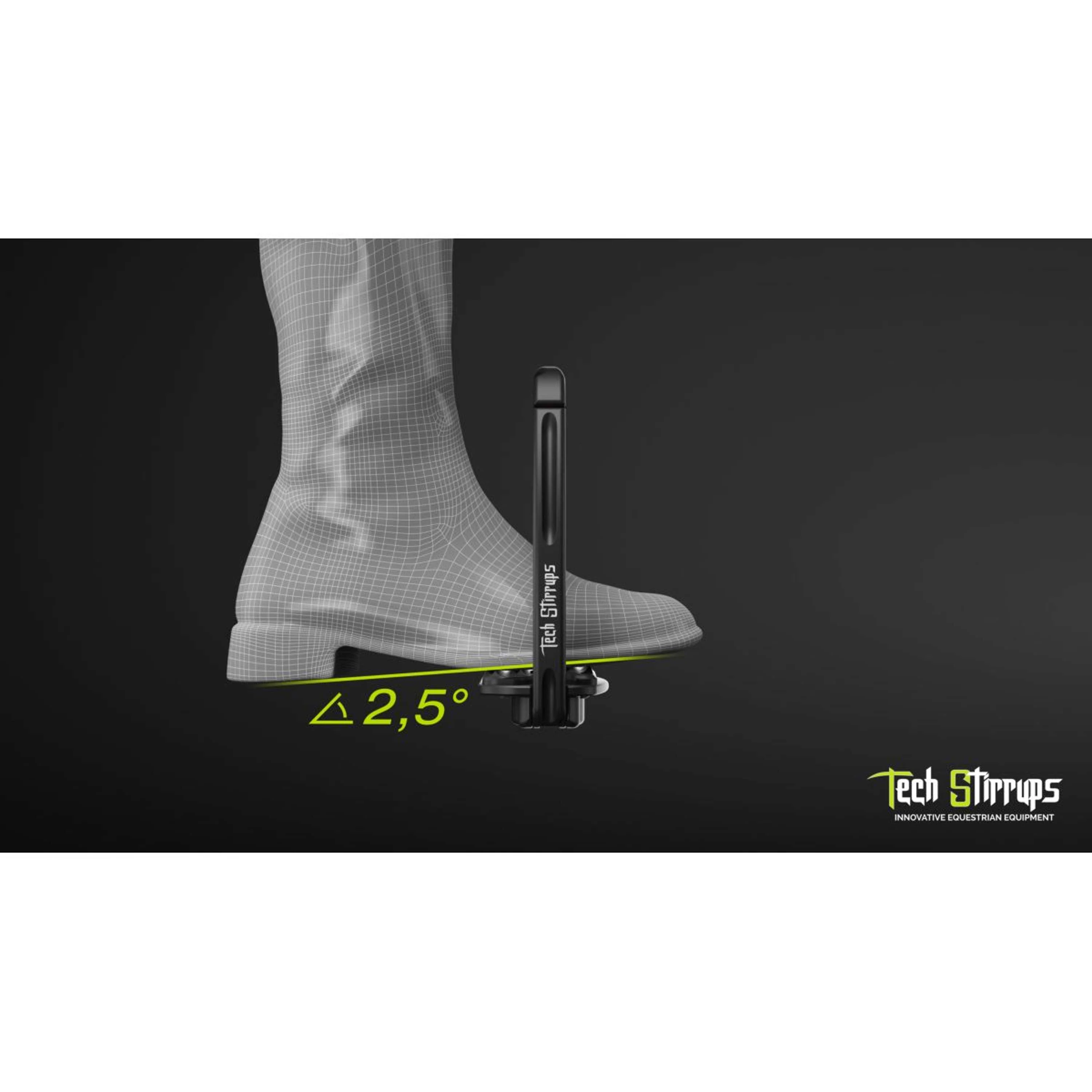 Tech Stirrups Steigbügel Venice Sloped EVO Schwarz/Titan - Image 7