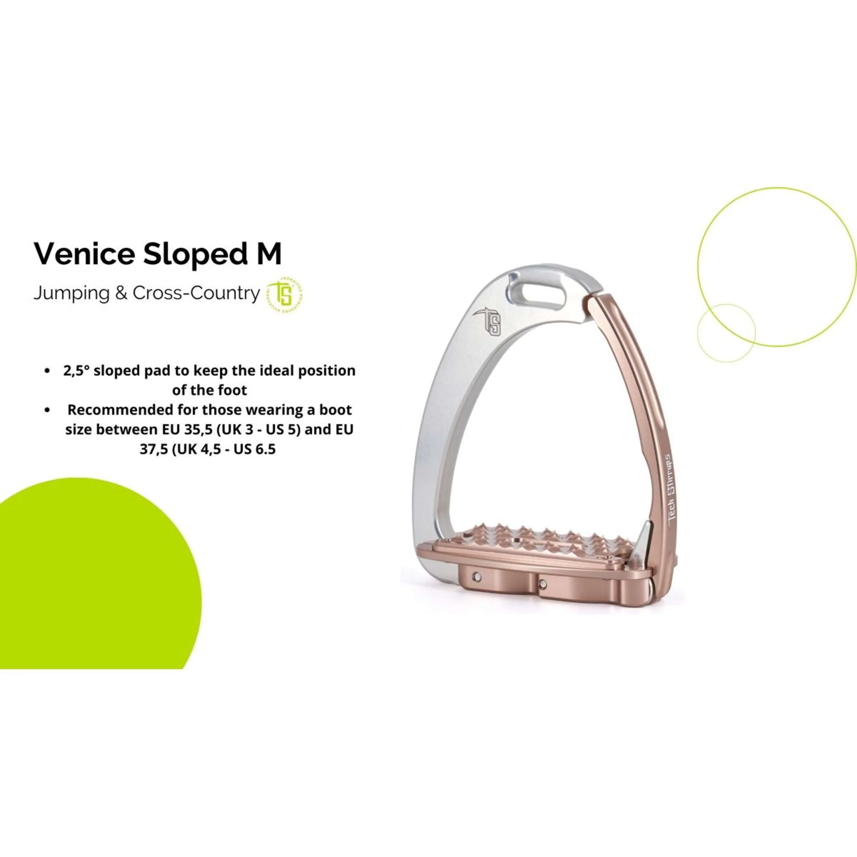 Tech Stirrups Steigbügel Venice Sloped Silber/Rot - Image 3
