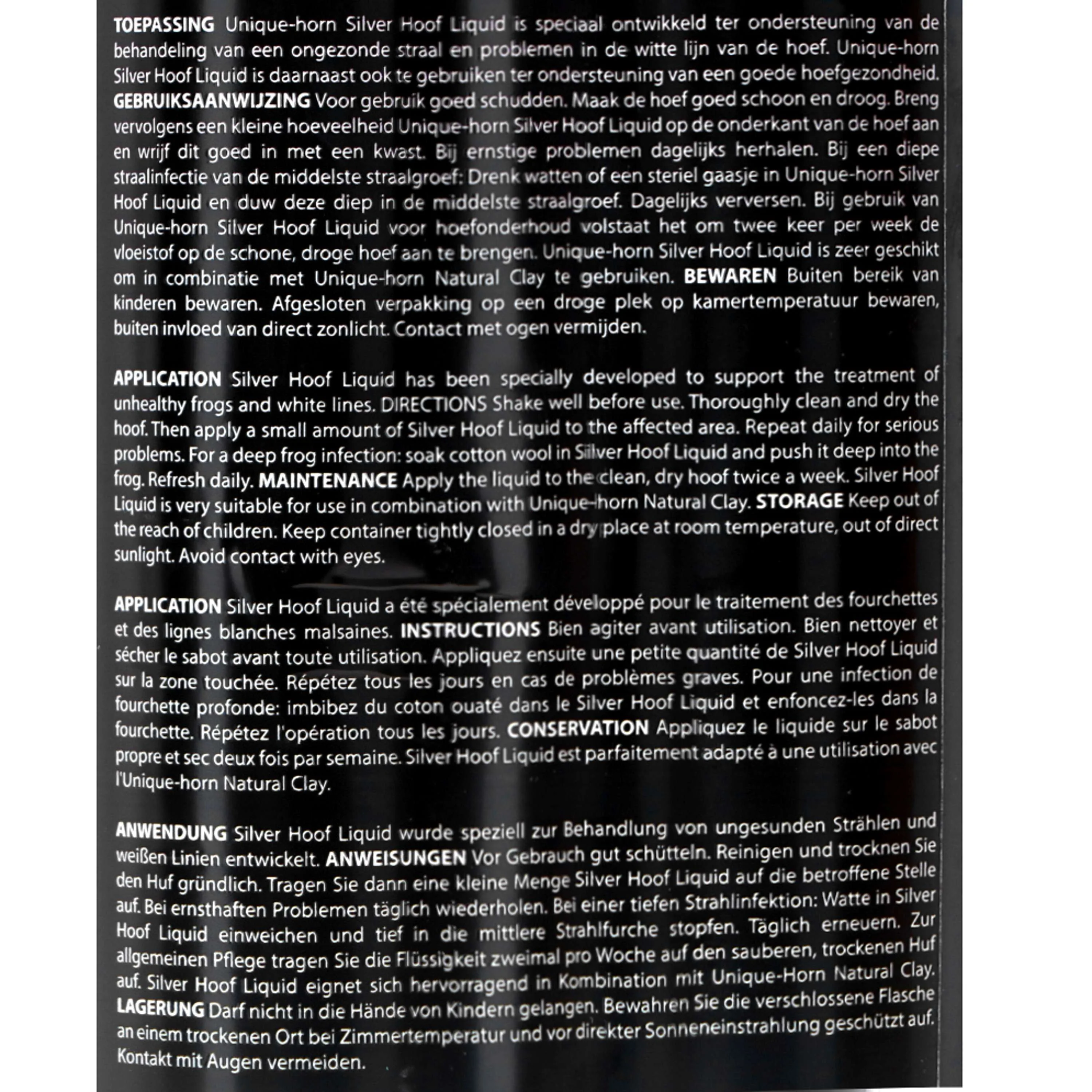 Unique-horn Hoof Care Silver Hoof Liquid Silber - Image 3