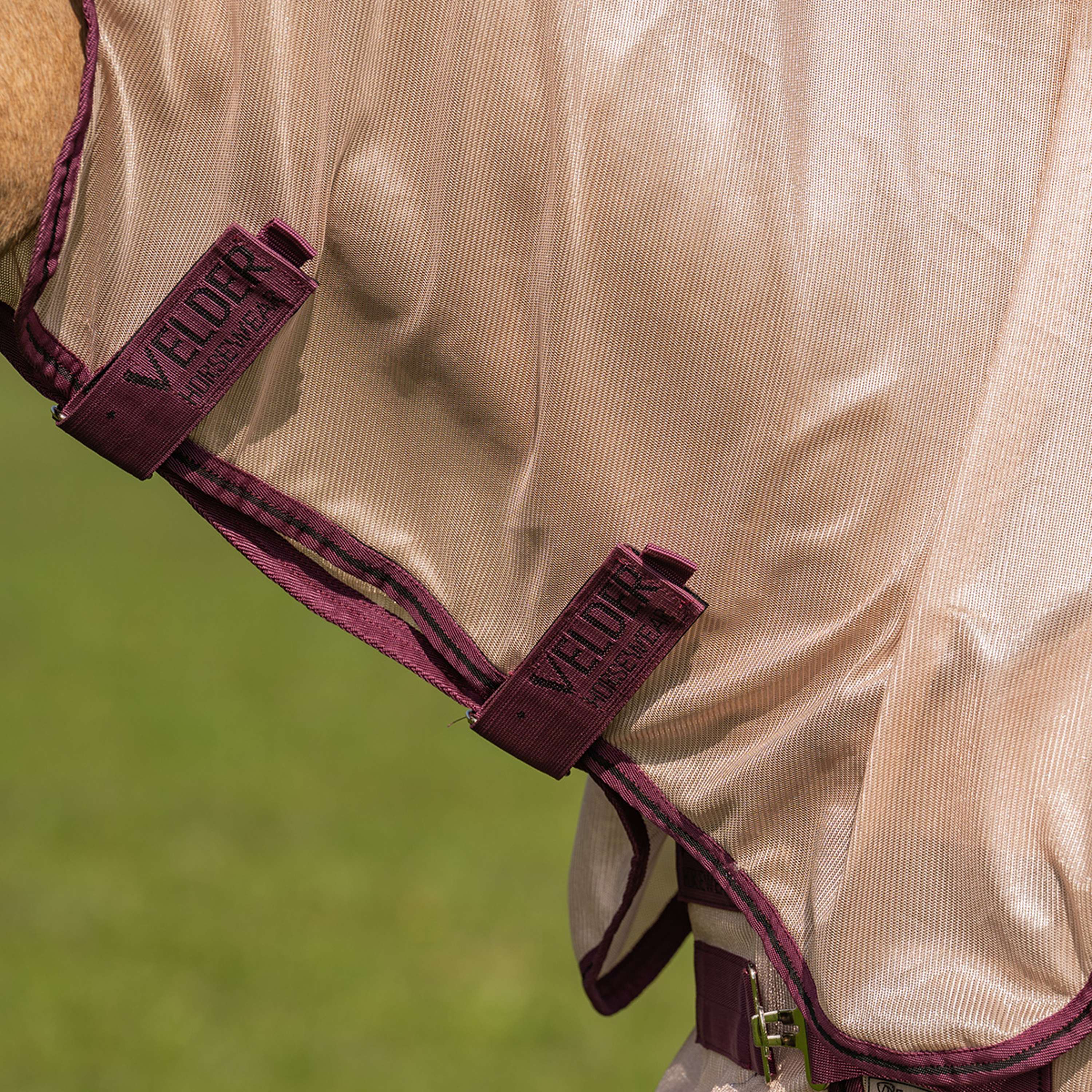 Velder Horsewear Fliegendecke Mesh mit Halsteil Earth Grey - Image 6