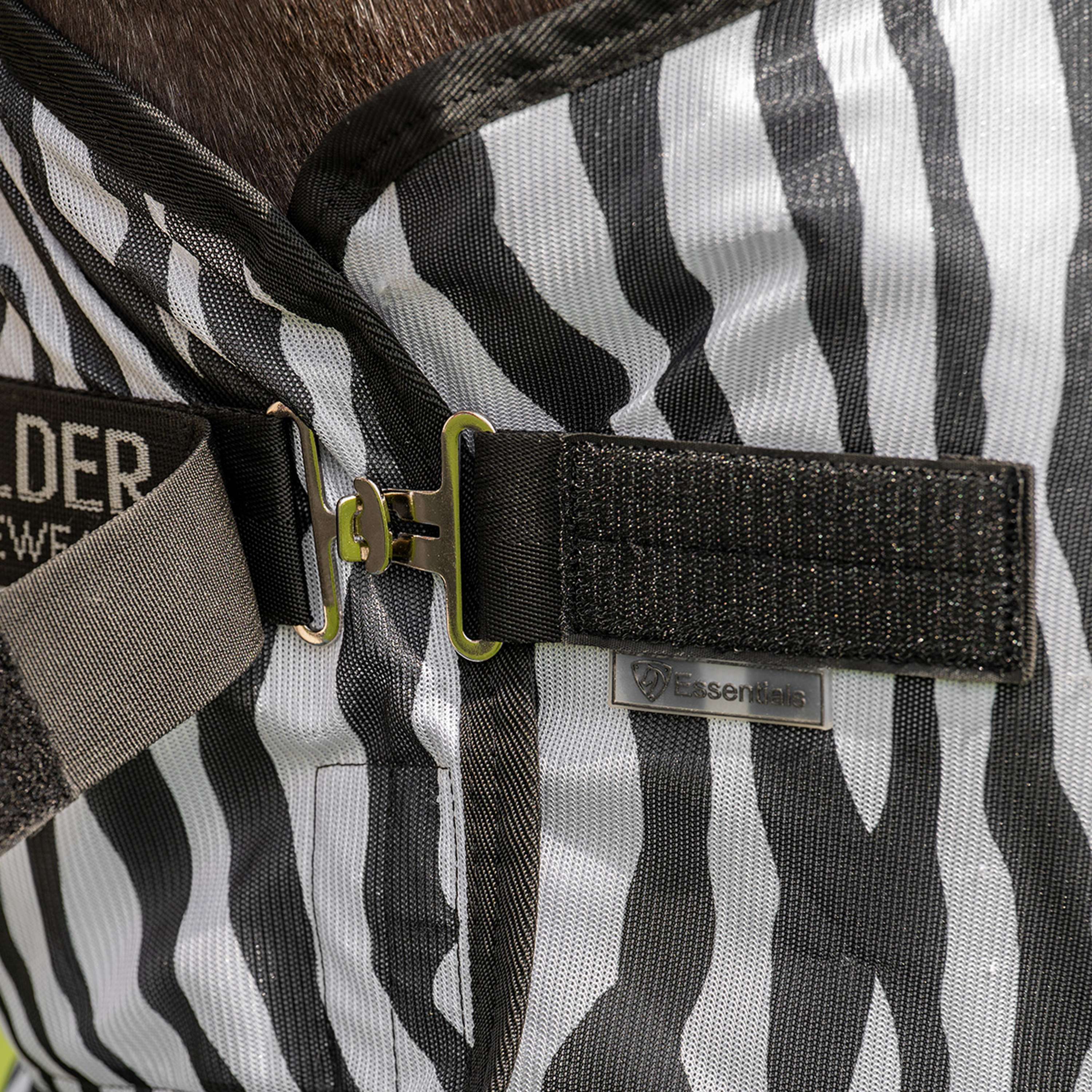 Velder Horsewear Fliegendecke mit Halsteil Zebra Schwarz/Weiß - Image 6