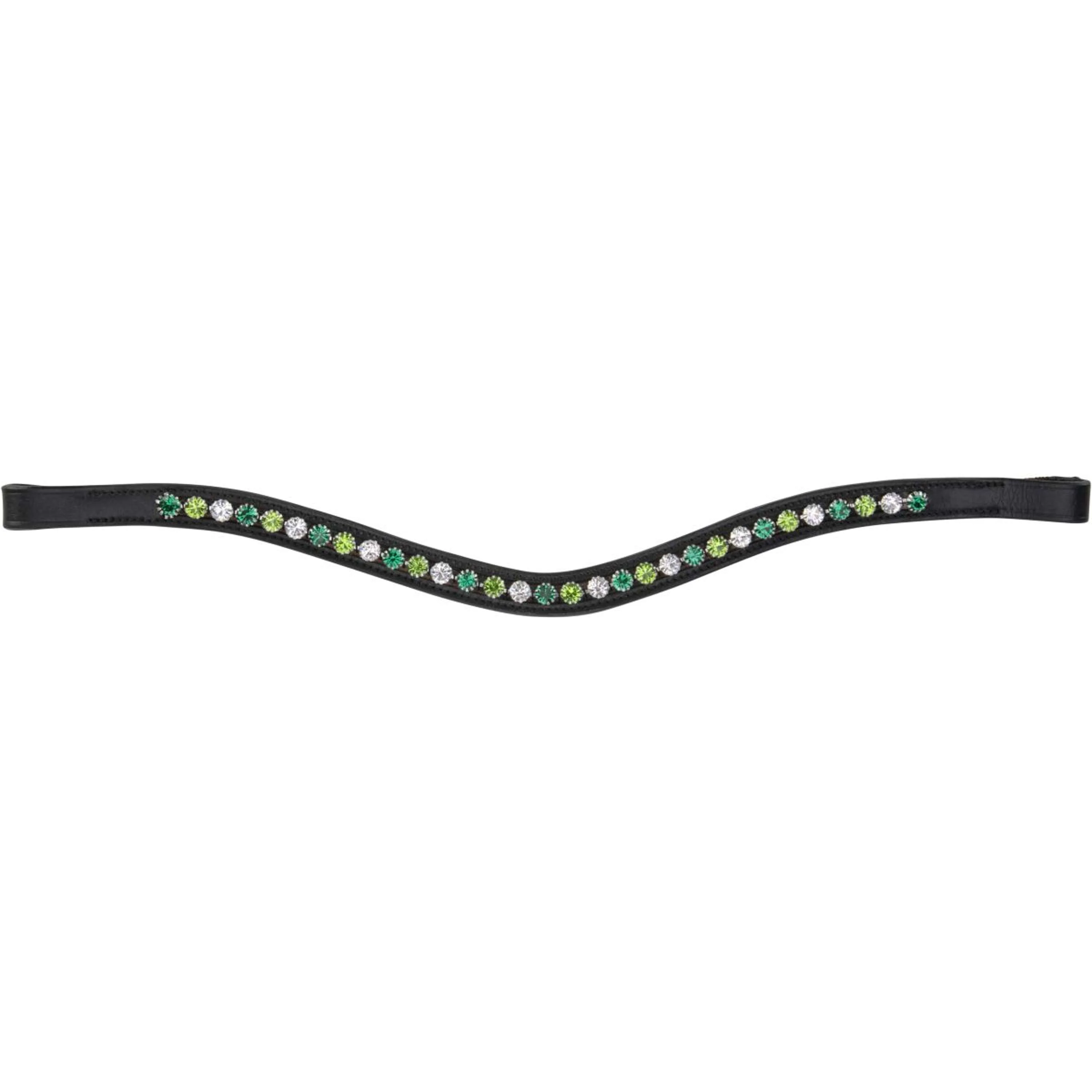 Velociti by Shires Stirnriemen GARA Green Diamante Schwarz