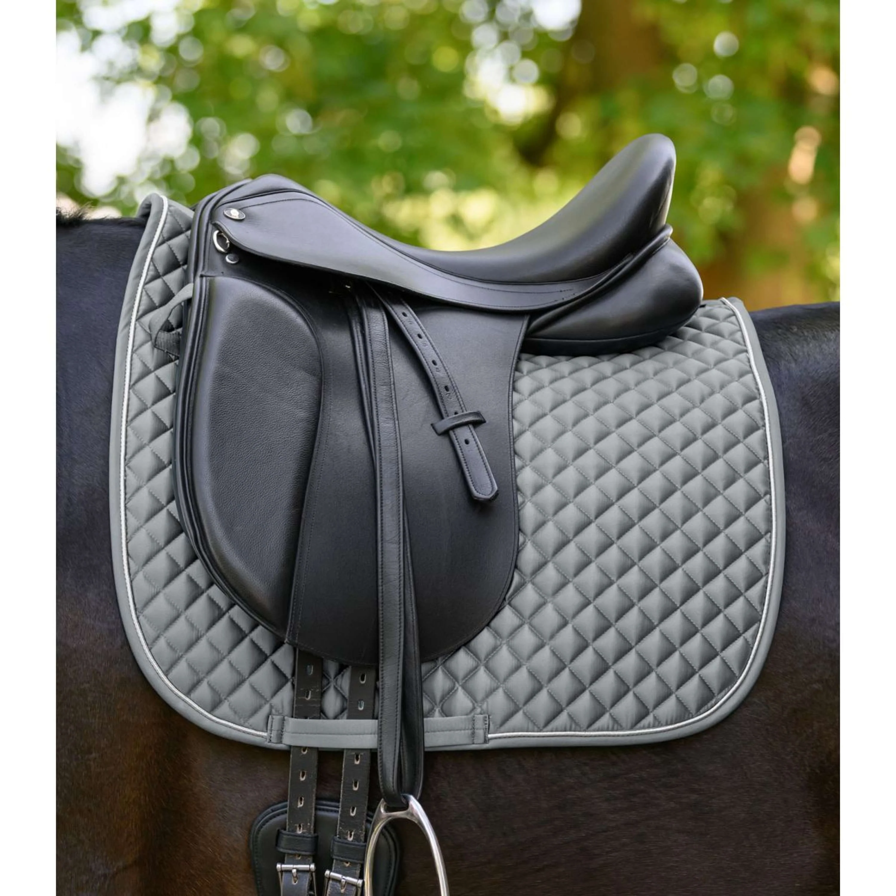 Waldhausen Schabracke Felix Glam Dressur Chrome Grey - Image 2