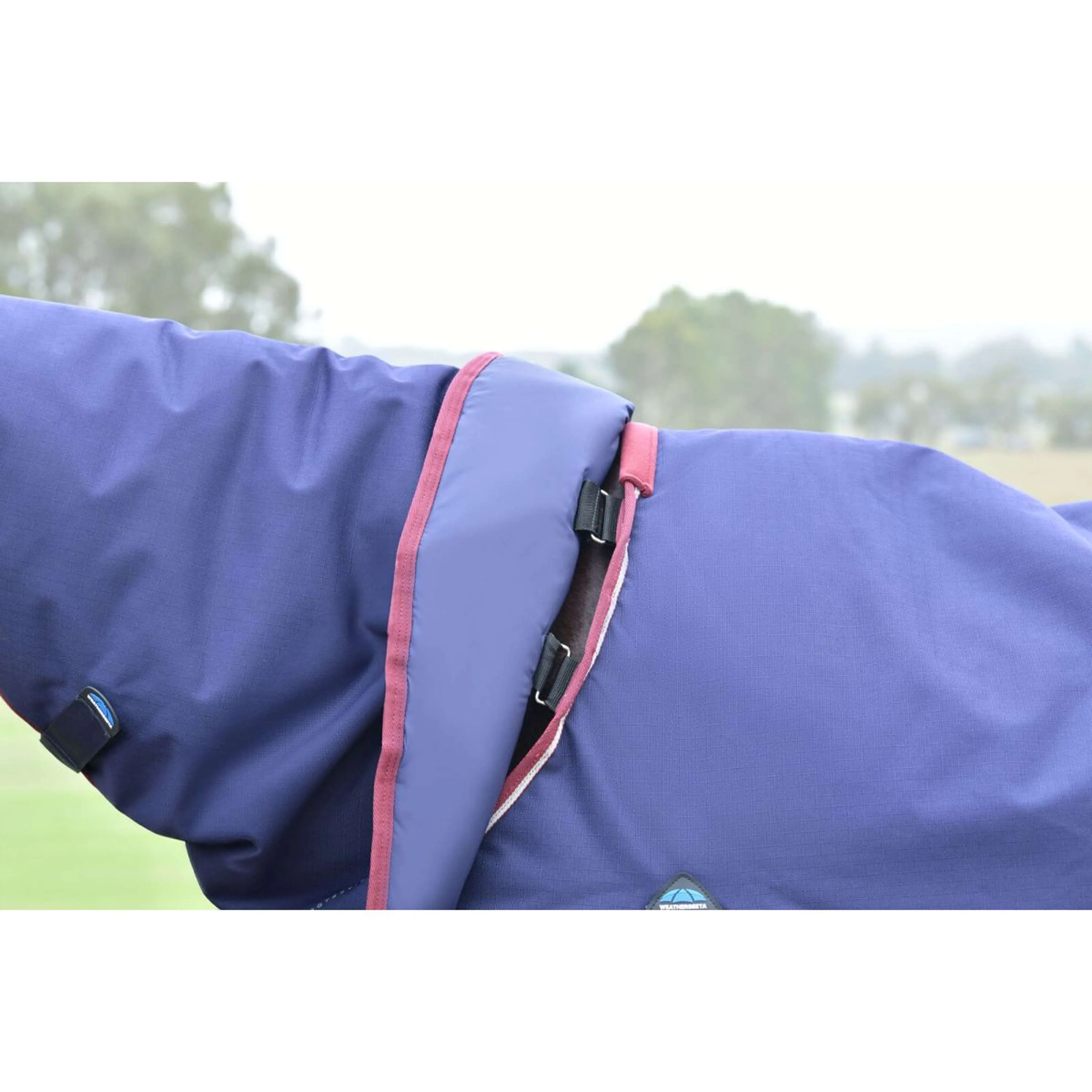 WeatherBeeta ComFiTec Essential Turnout Detach-A-Neck 220g Navy/Burgundy - Image 6