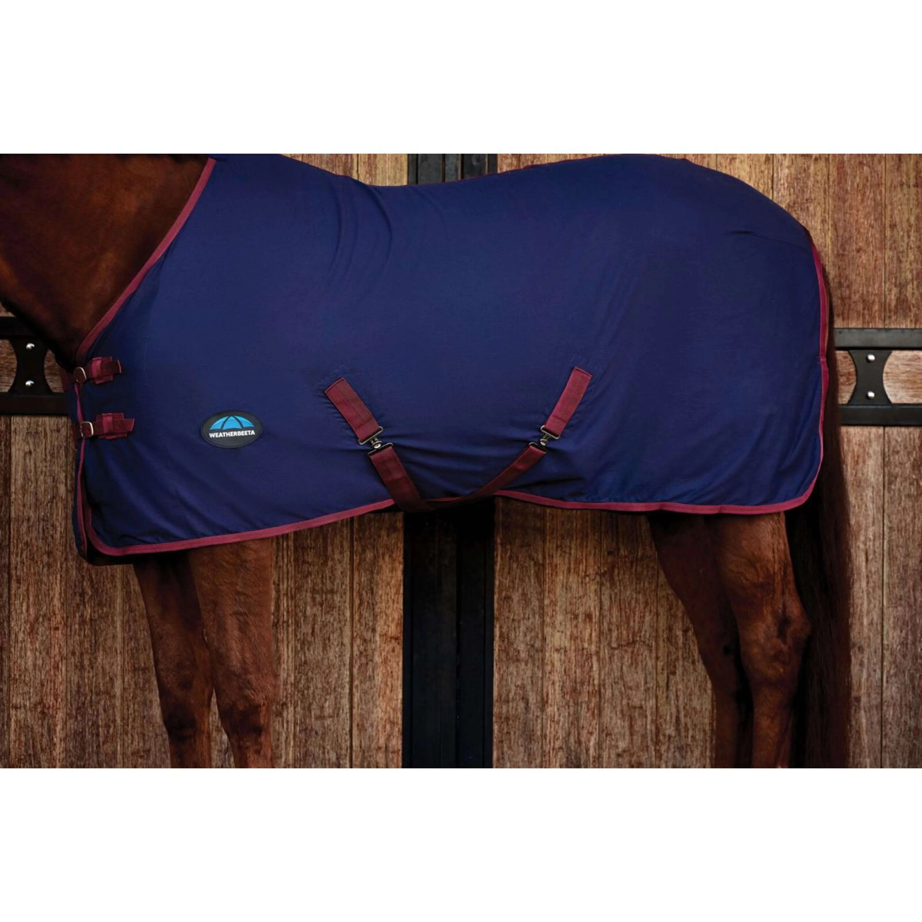 WeatherBeeta Cooler Cotton Sheet Standard Neck Navy/Burgundy - Image 4