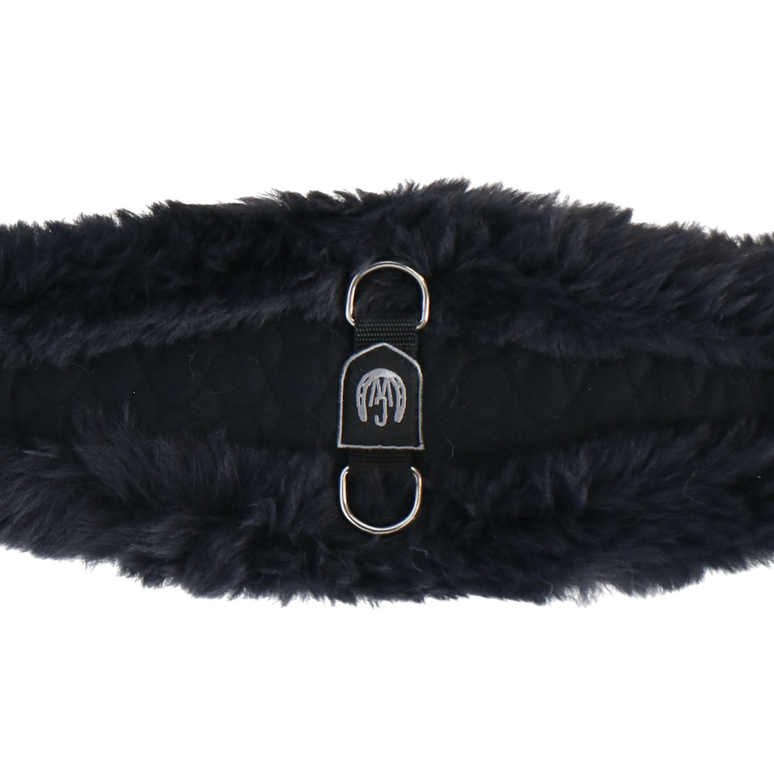 Werner Christ Dressurgurt Anatomic mit Fell Schwarz/Anthrazit - Image 4